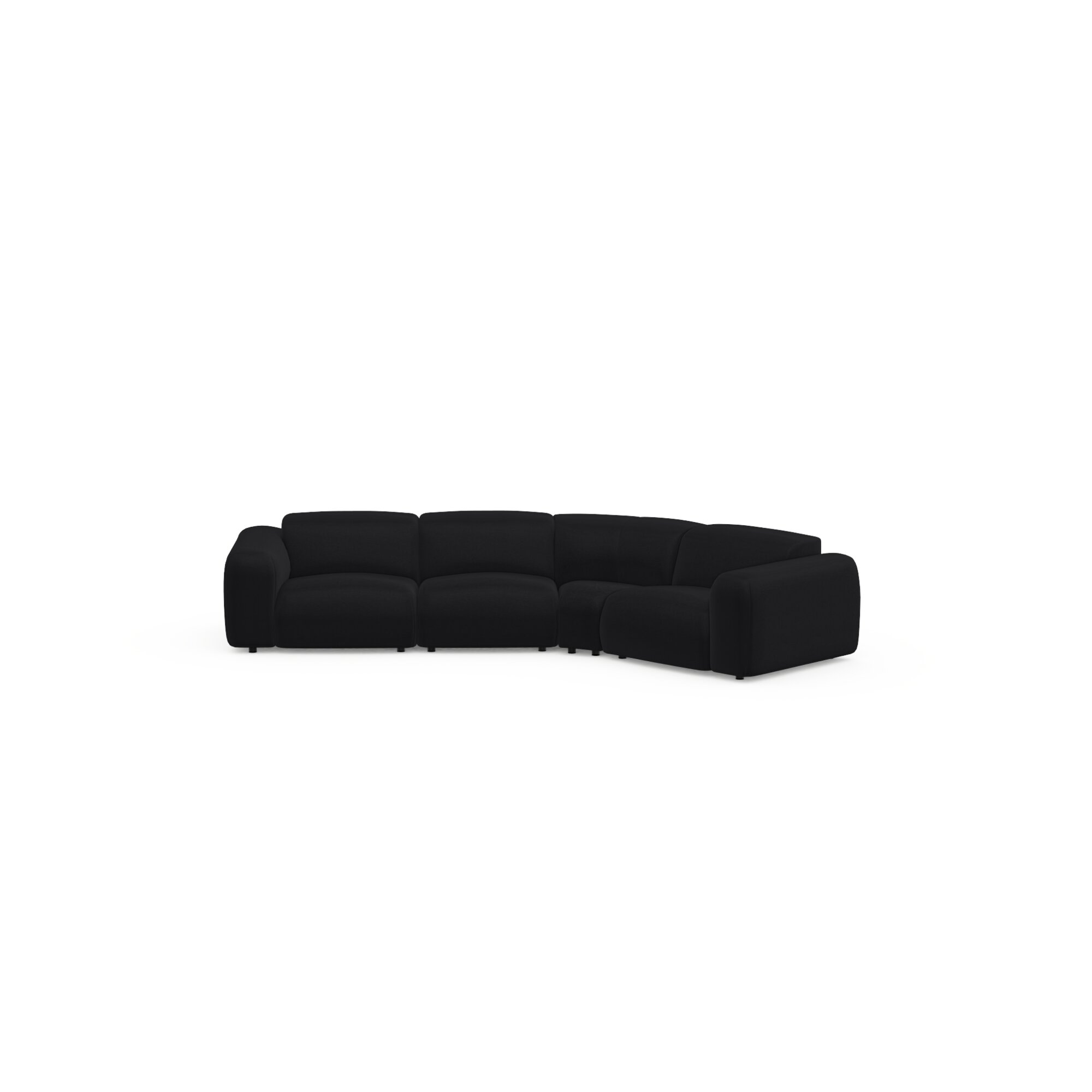 Design modern sofa | Cosy 4 seater 45 degree corner sofa Black | Studio HENK | 