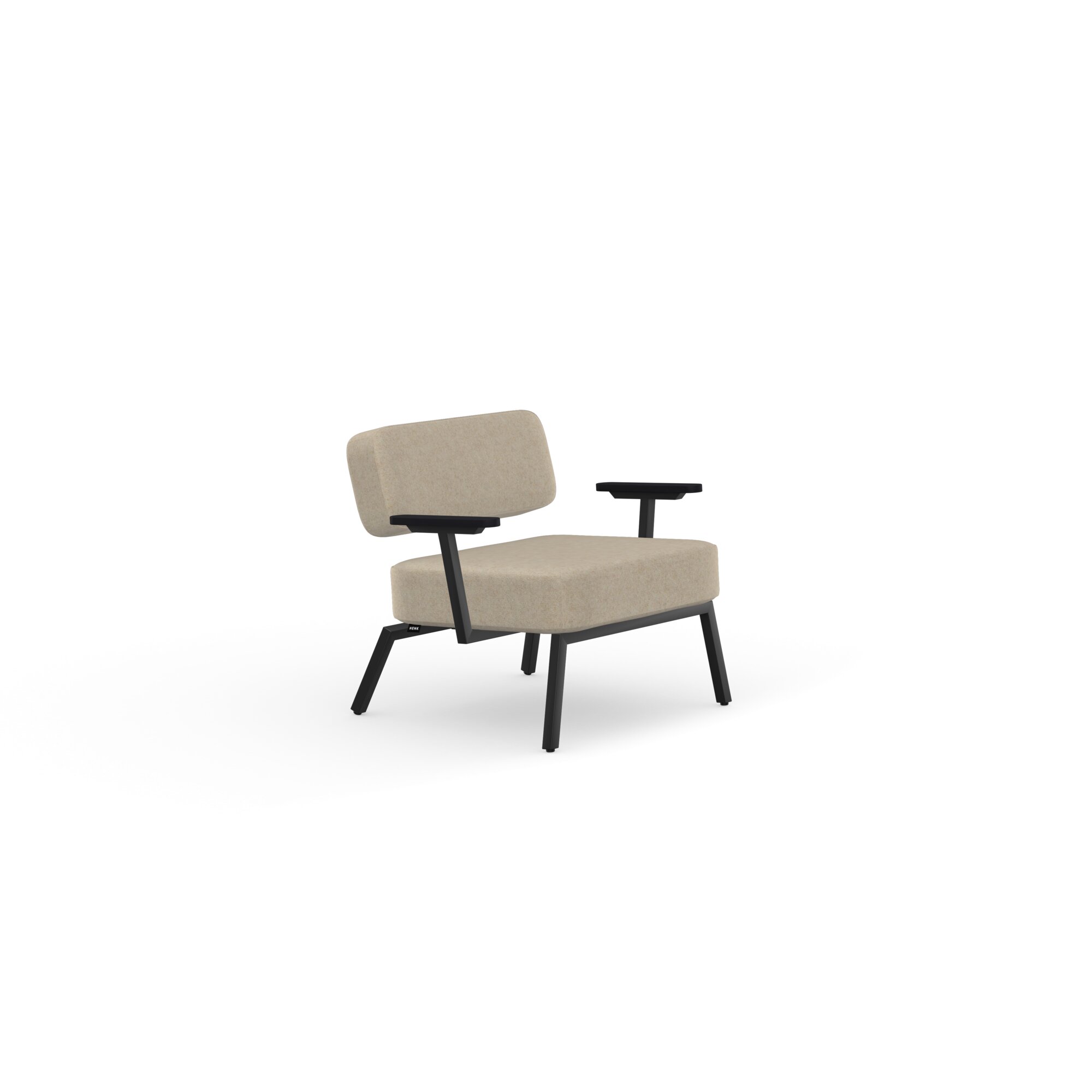 Design modern sofa | Ode lounge chair with armrest 1 facet beige1037 | Studio HENK | 