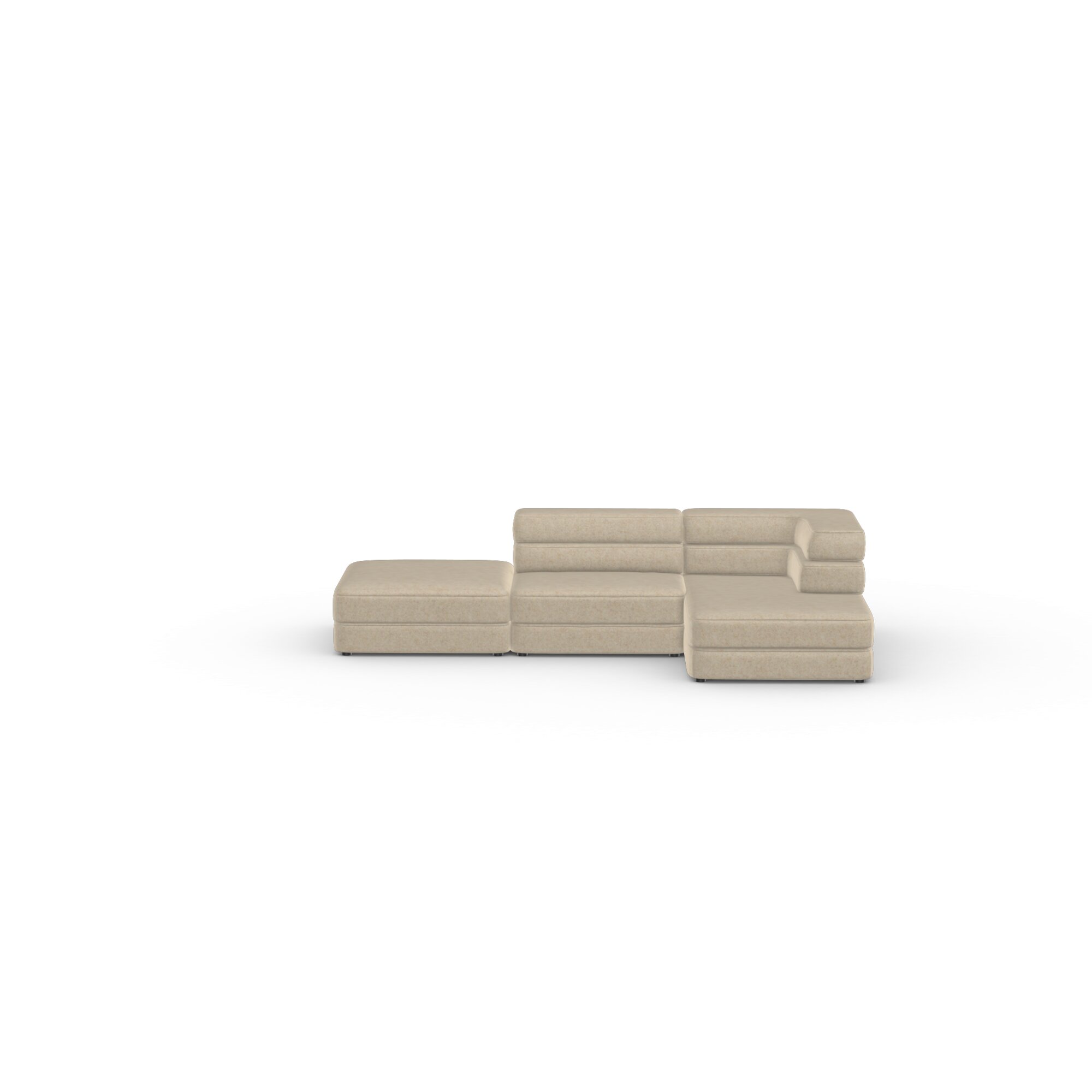 Design modern sofa | Layer 3.5 seater corner sofa open right Beige | Studio HENK | 