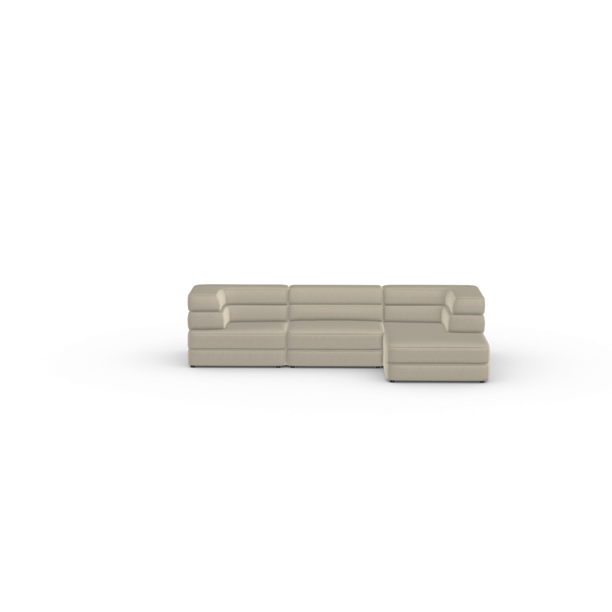 Design modern sofa | Layer 4 seater corner sofa right Beige | Studio HENK | 