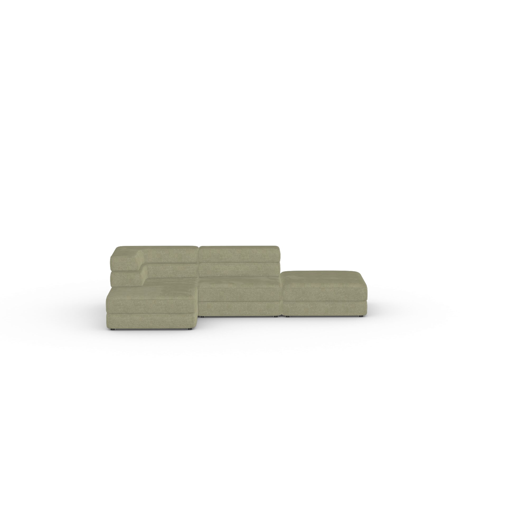 Design modern sofa | Layer 3.5 seater open corner sofa left  Green | Studio HENK | 