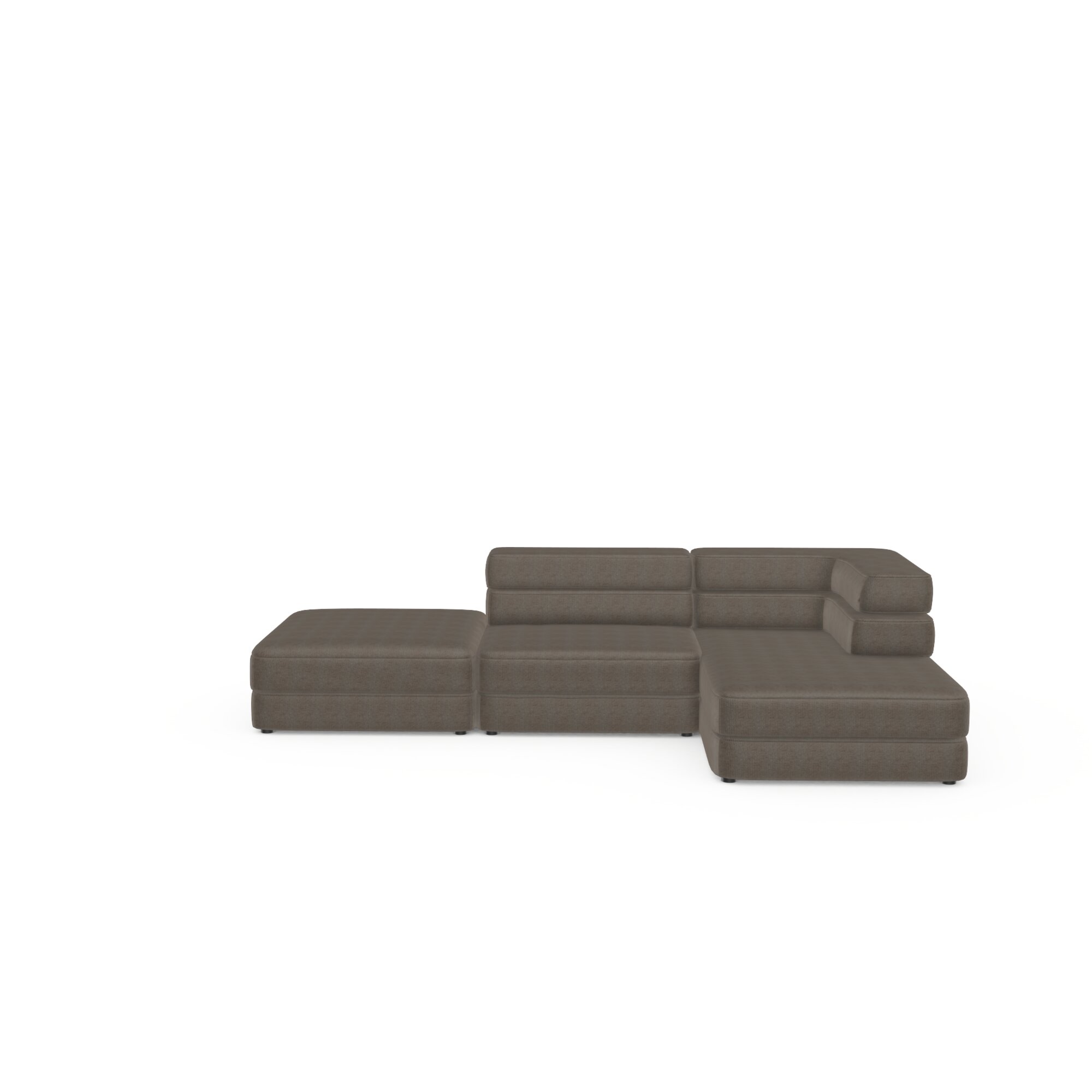 Design modern sofa | Layer 3.5 seater corner sofa open right Grey | Studio HENK | 