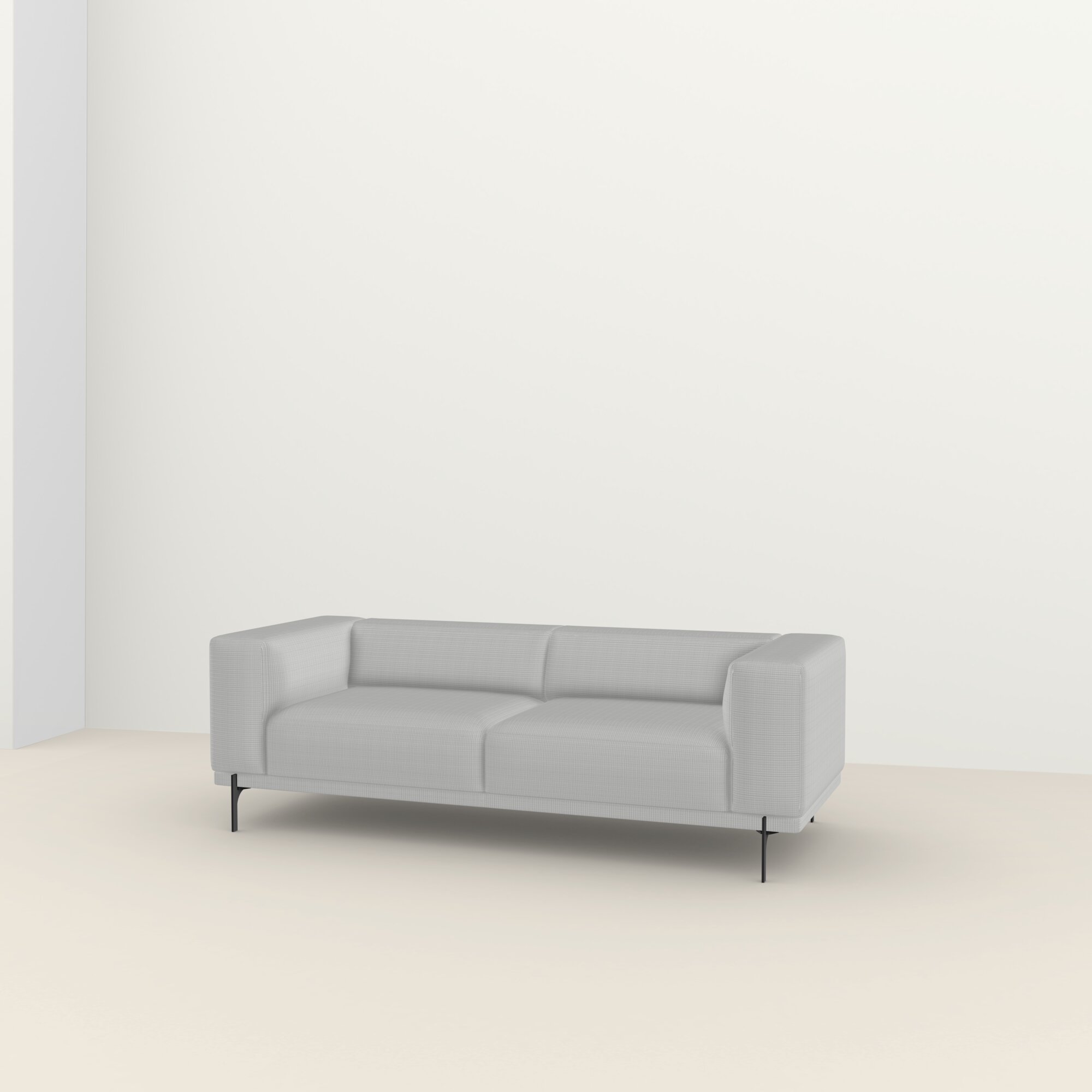 Design modern sofa | Cave Sofa 3 seater cube lightgrey60 | Studio HENK| 