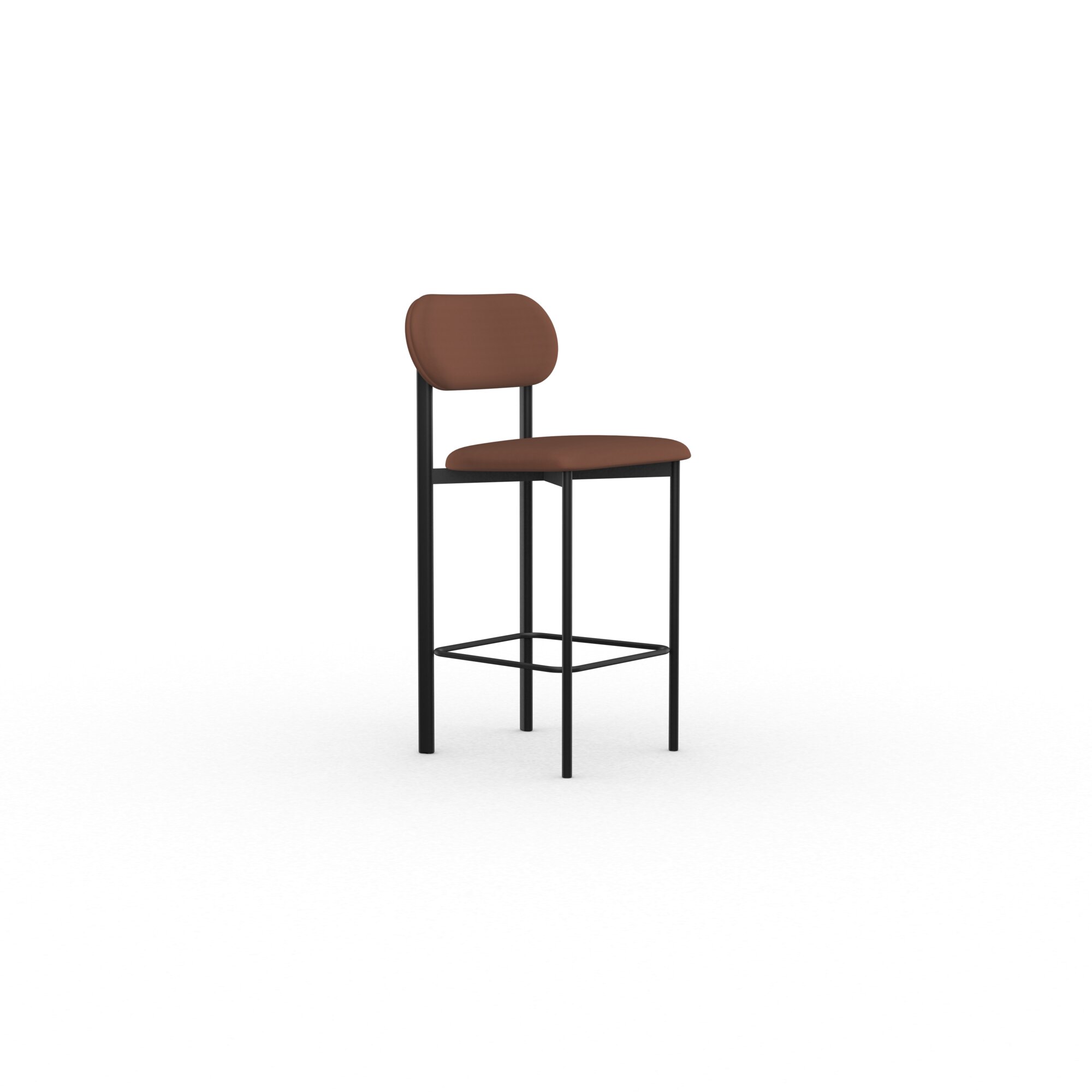 Design stool Oblique Stool 65 with upholstered backrest | steelcut3 365 | Studio HENK | 