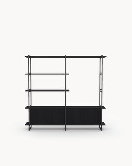 FSC certified Black Stain Oak with a black steel frame finish
