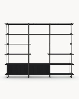 FSC certified Black Stain Oak with a black steel frame finish