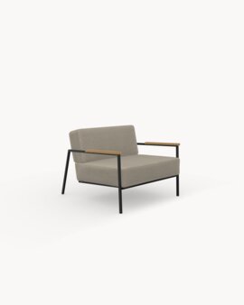 Facet Kiezel7 fabric with a Black Steel Frame Finish