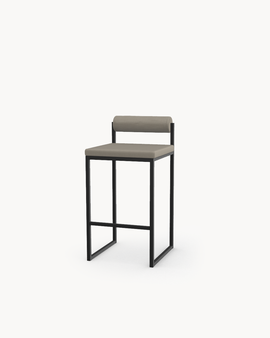 Olbia taupe12 fabric with a Black Steel Frame Finish