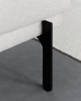 Facet Beige 1037 fabric with a Black Steel Frame Finish