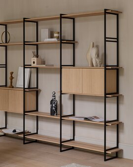 FSC certified Natural Oak with a black steel frame finish