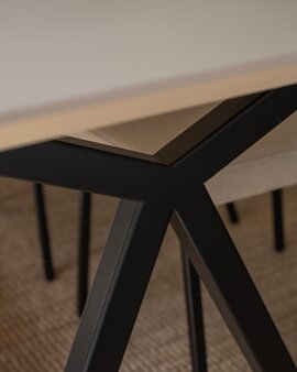 FSC certified Natural Oak with a Black Steel Frame Finish