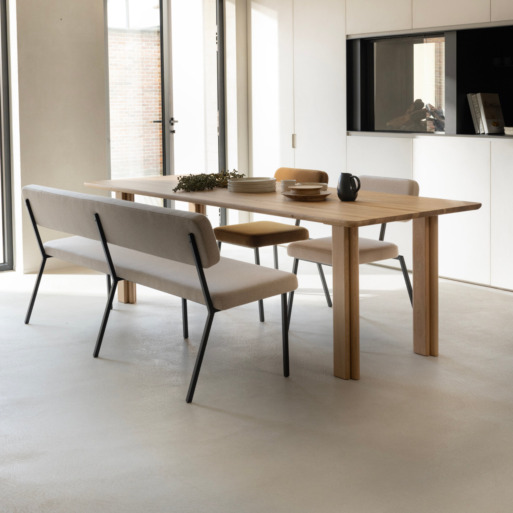 Rectangular Design dining table | Paste Dining Table Oak natural lacquer | Oak natural lacquer  | Studio HENK| 