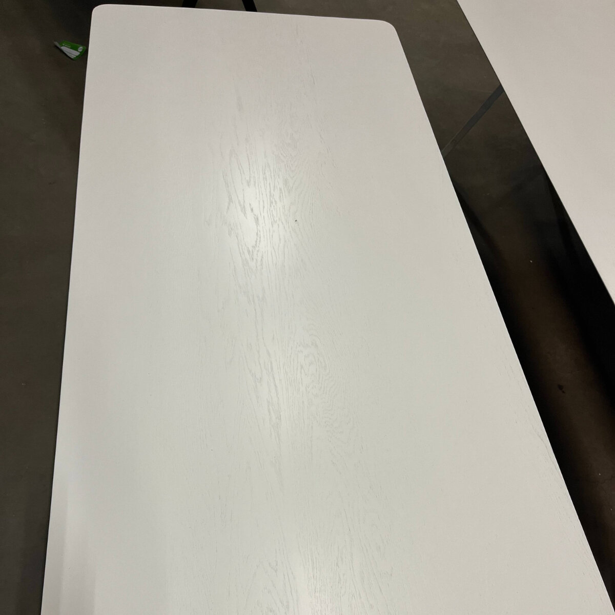Rectangular Design dining table | Slim X-type Steel black powdercoating | Oak white lacquer | Studio HENK | 