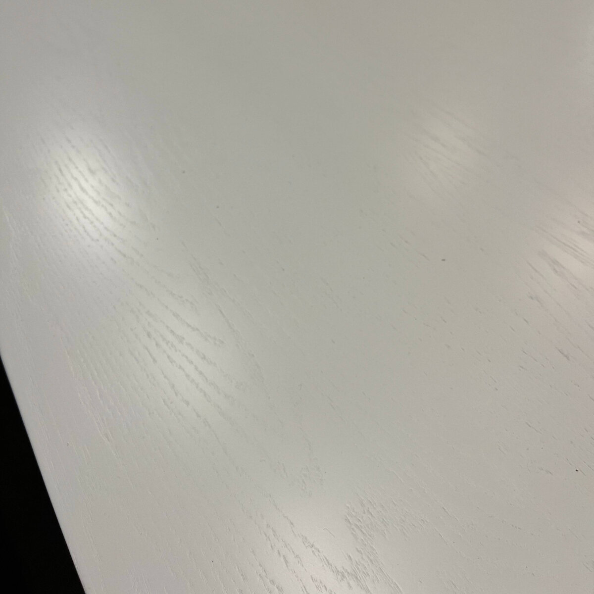 Rectangular Design dining table | Slim X-type Steel black powdercoating | Oak white lacquer | Studio HENK | 
