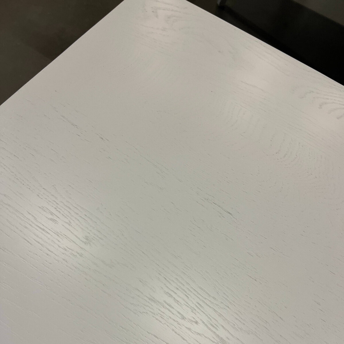 Rectangular Design dining table | Slim X-type Steel black powdercoating | Oak white lacquer | Studio HENK | 