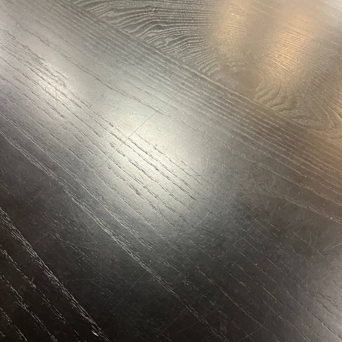 Rectangular Design dining table | Butterfly Steel black powdercoating | Oak black stain | Studio HENK | 