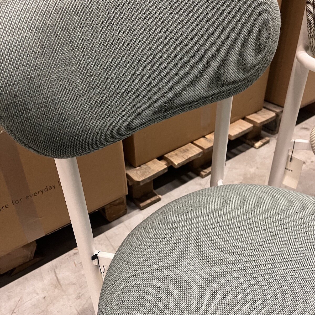 Design modern dining chair | Oblique Dining Chair upholstered Green rewool2 0858 | Studio HENK | 