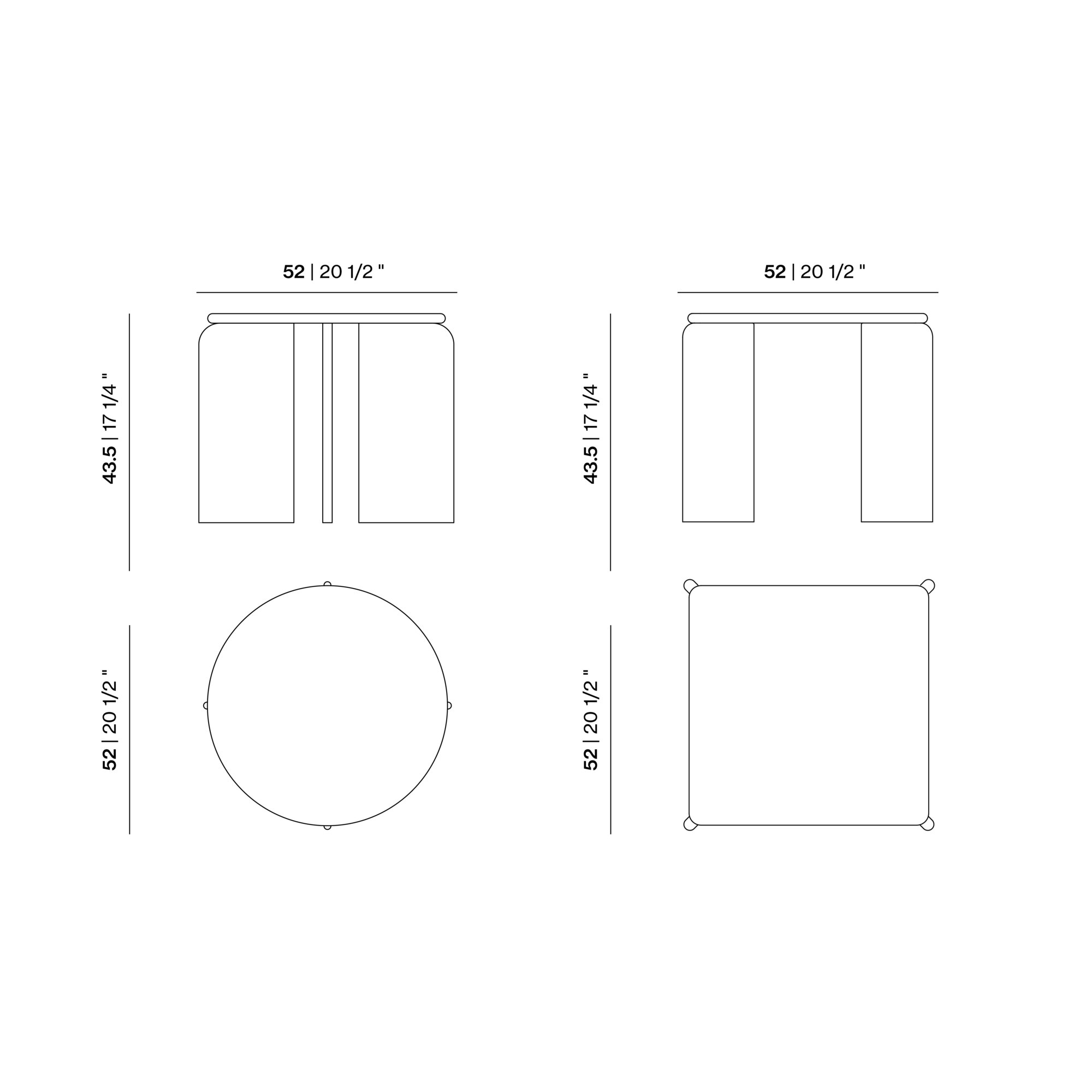 Design Coffee Table | Soft Coffee Table 50 Oak blue lacquer | Oak blue lacquer | Studio HENK | 