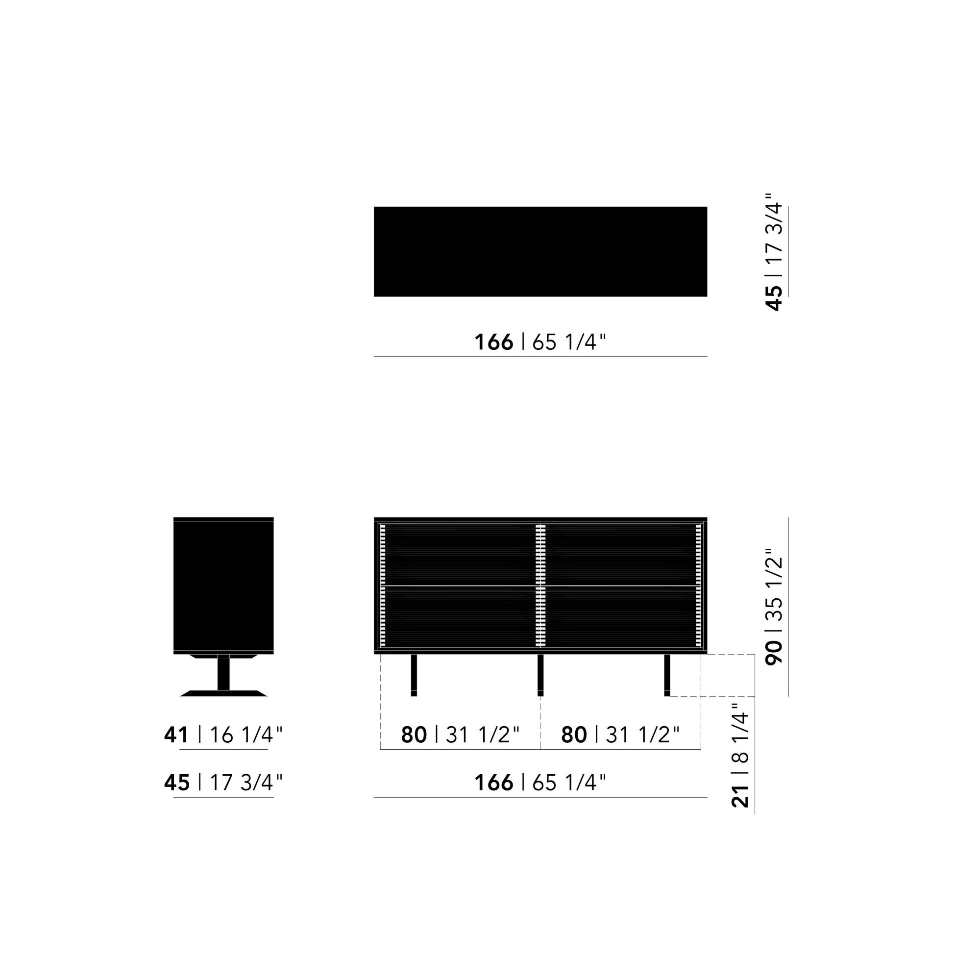 Design dresser | The Dresser 22 | black | Studio HENK| schematic