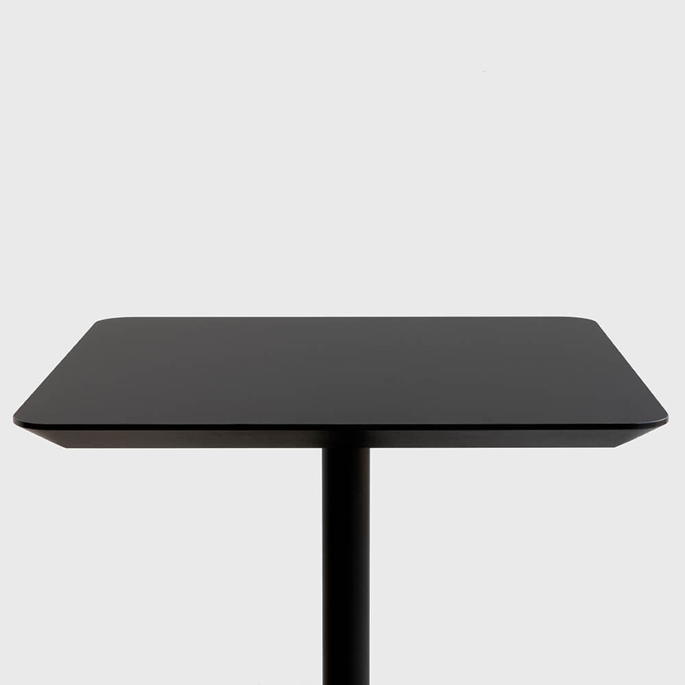 Round Design Bistro Table | Central black | HPL Fenix nero ingo | Studio HENK| 