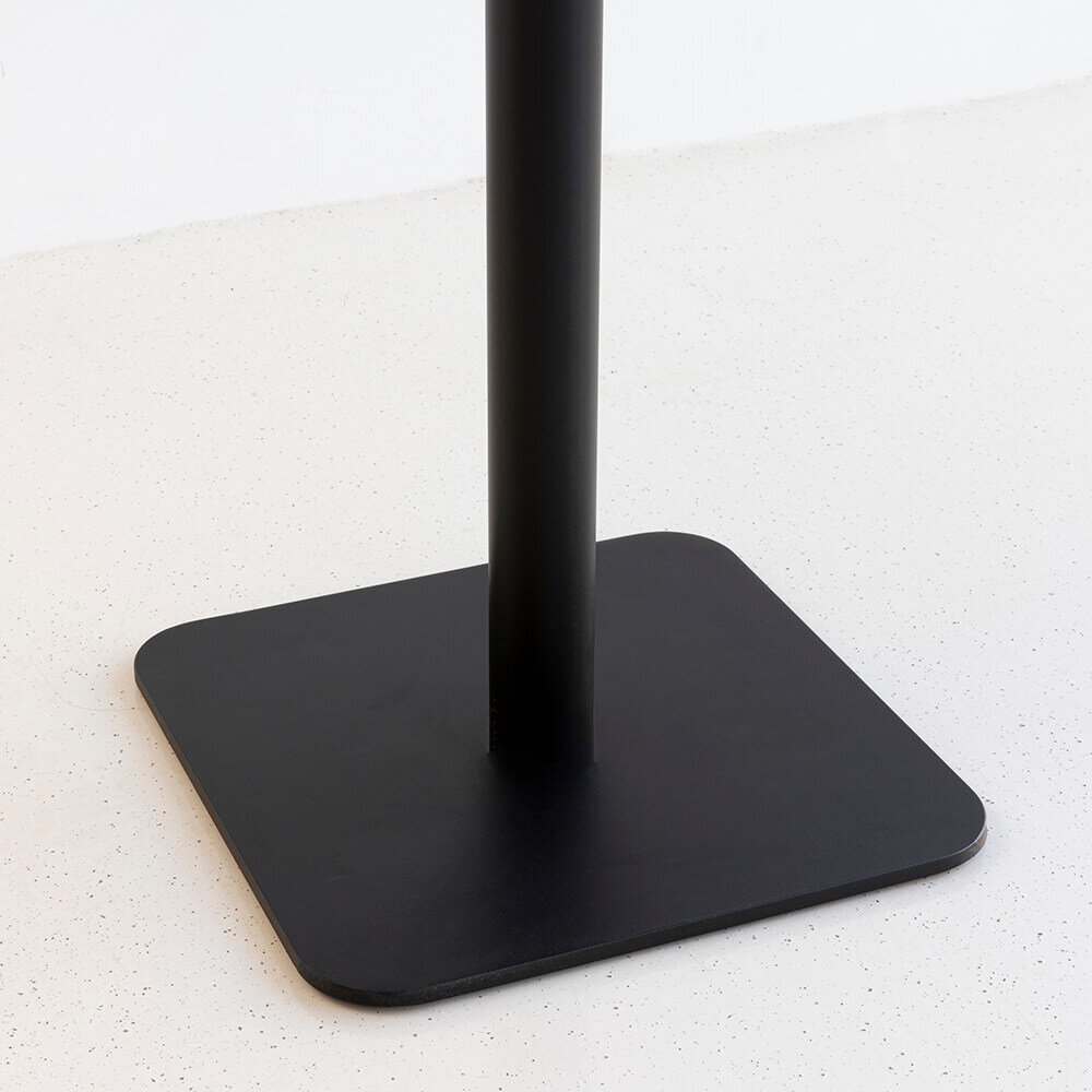 Square Design Bistro Table | Central black | HPL Fenix nero ingo | Studio HENK| 