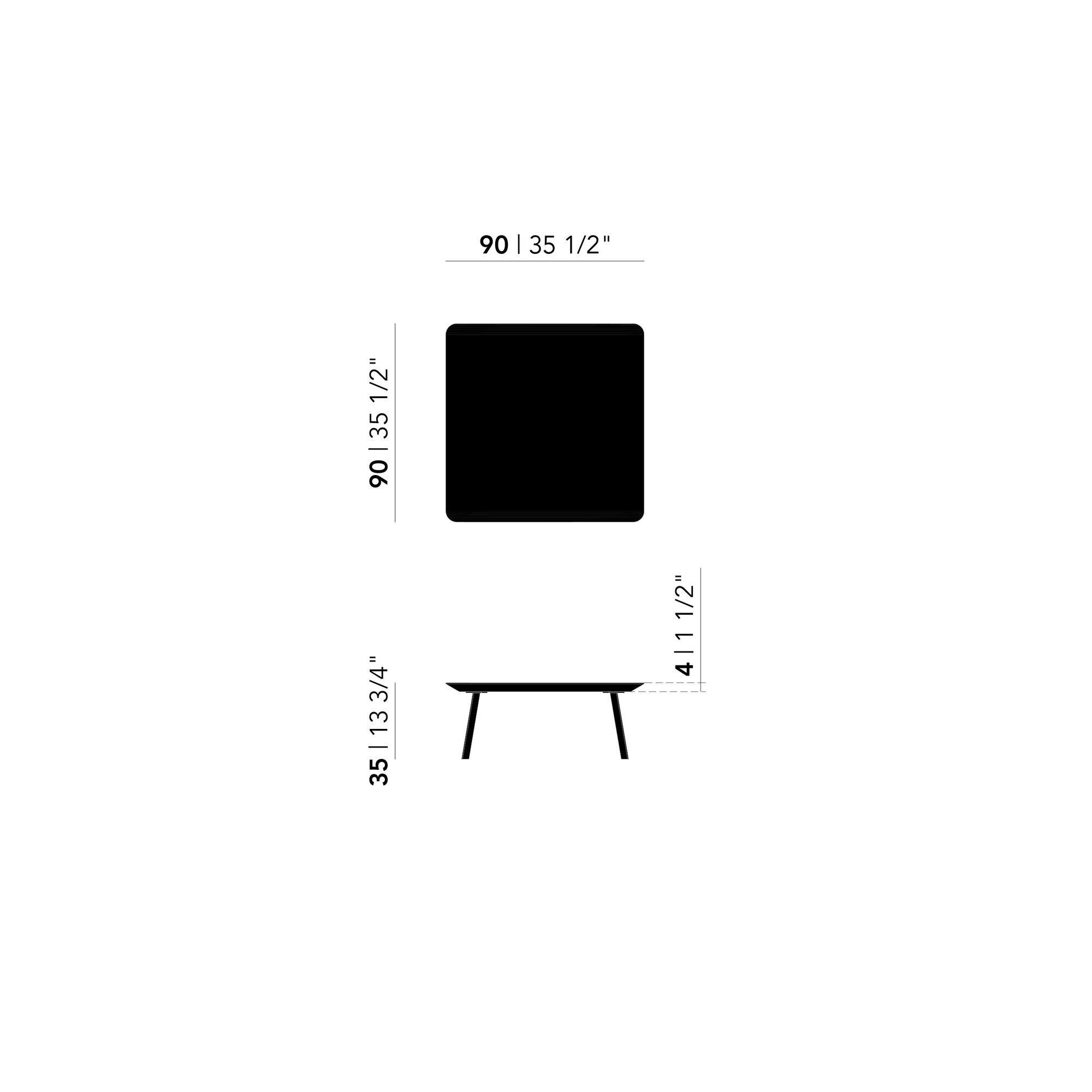 google_coffee_table_title_suffix | New Co Coffee Table 90 Square White | HPL Fenix grigio efeso | Studio HENK| 