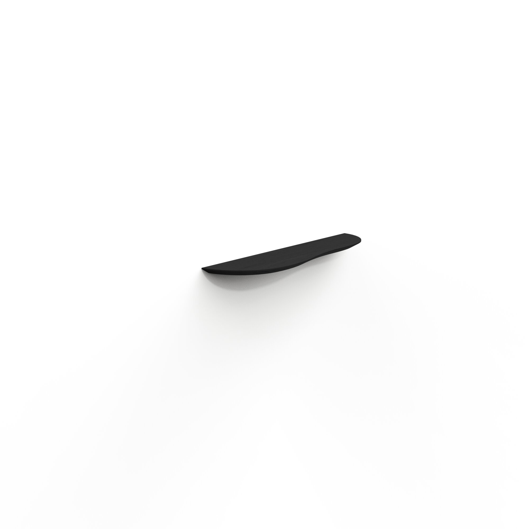 Design shelf | Blob shelf Small Left Oak black stain Chamfered | Studio HENK | 