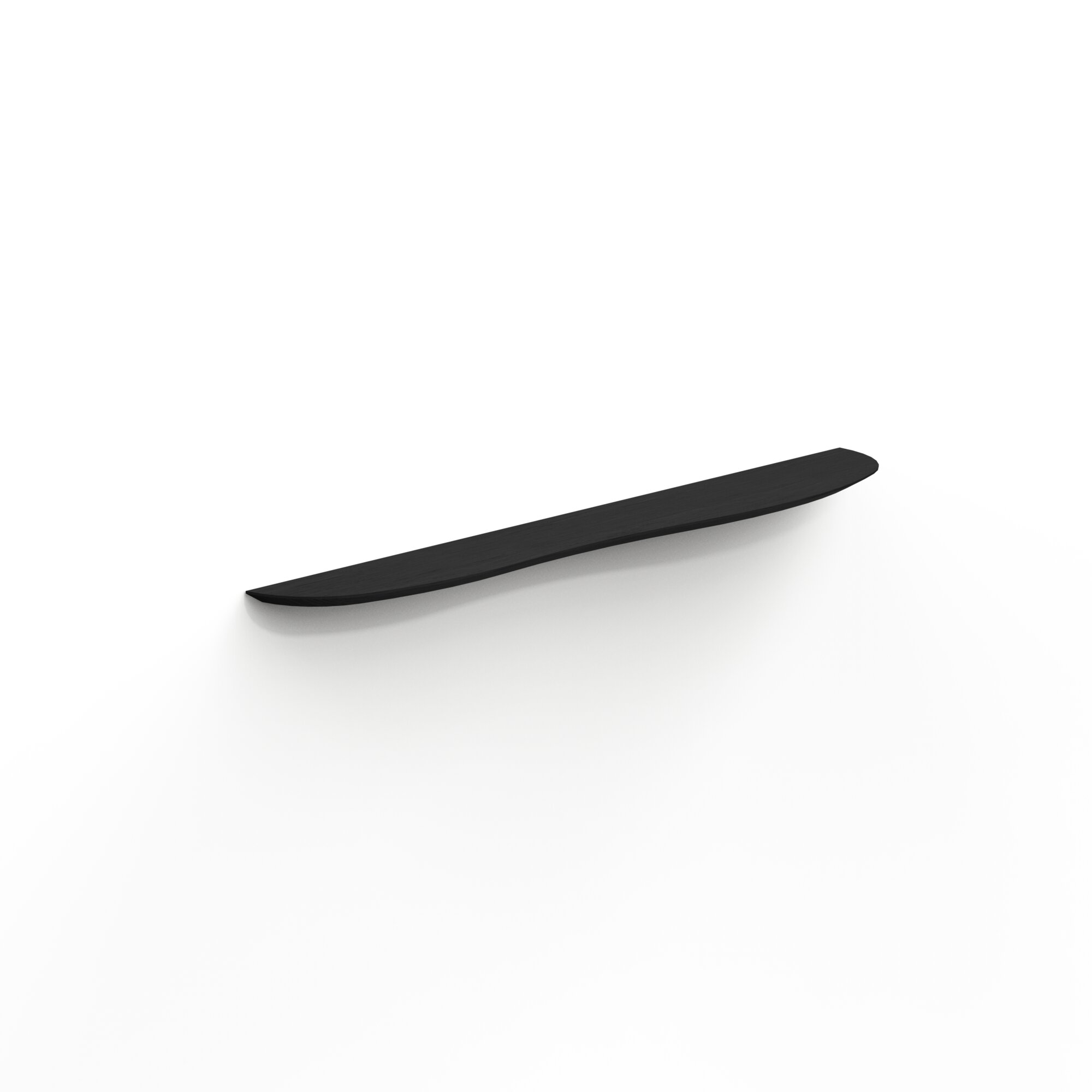 Design shelf | Blob shelf L Right Oak black stain Chamfered | Studio HENK | 