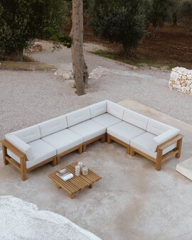 6 Seater, Hoek Rechts, Coffee Table, Papyrus 18006