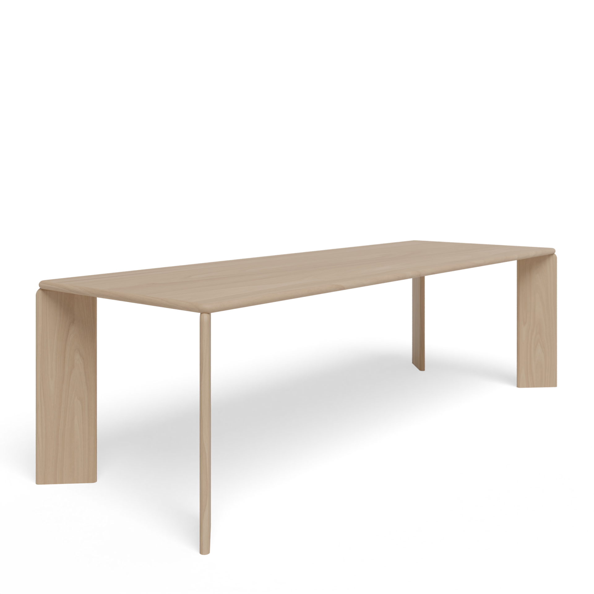 Soft Rectangular Oak Hardwax Oil Natural Light Dining Table