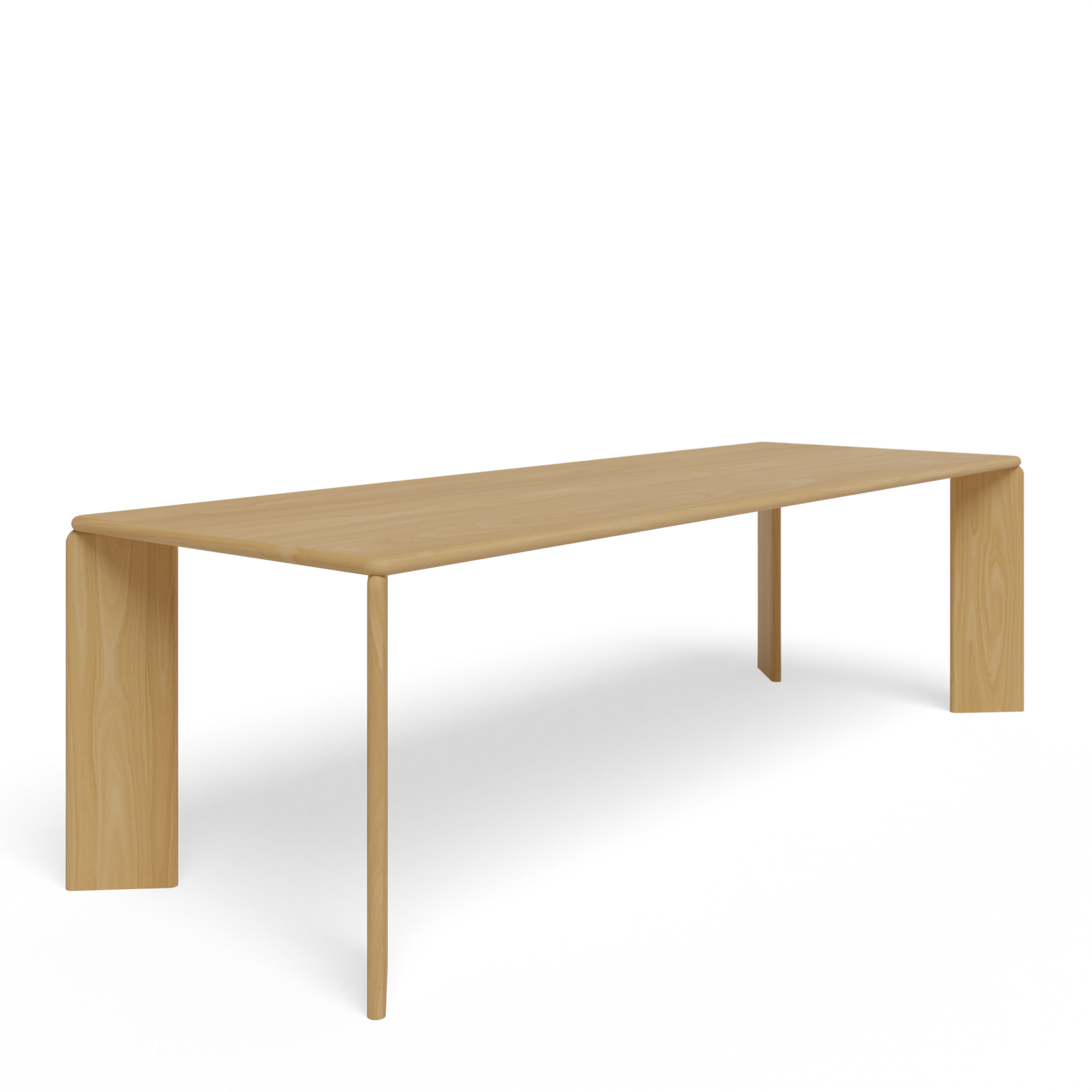 Soft Rectangular Oak hardwax oil natural dining table