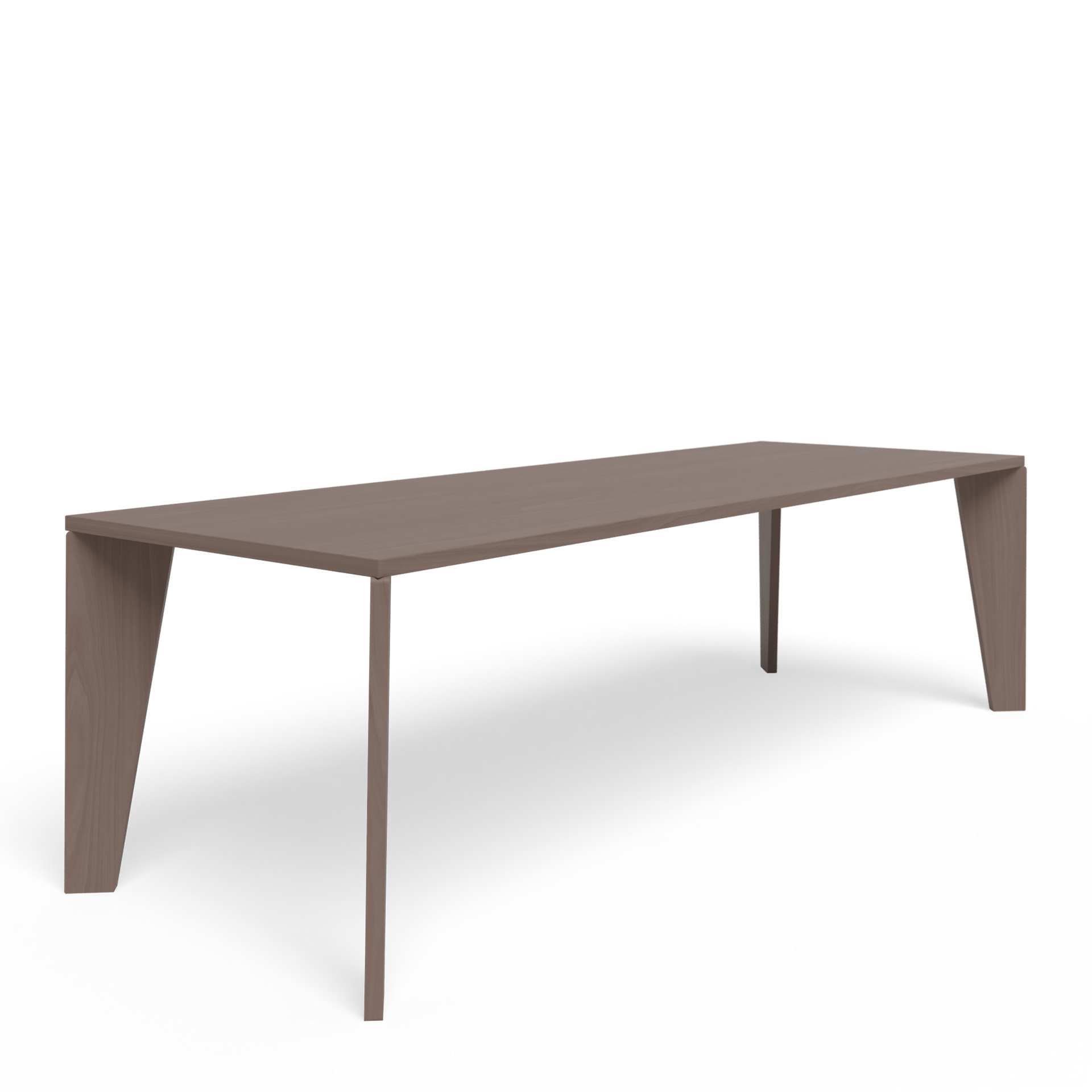 Taper Rectangular Oak dark brown stained dining table