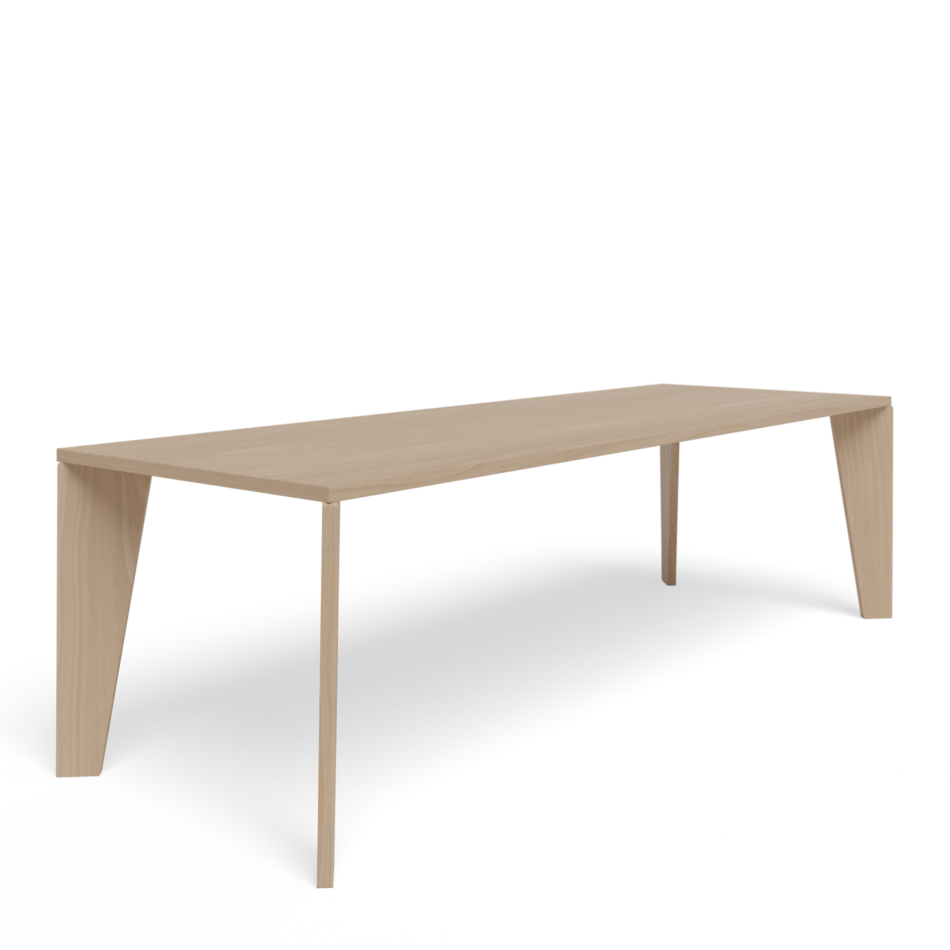 Taper Rectangular Oak hardwax oil natural light dining table