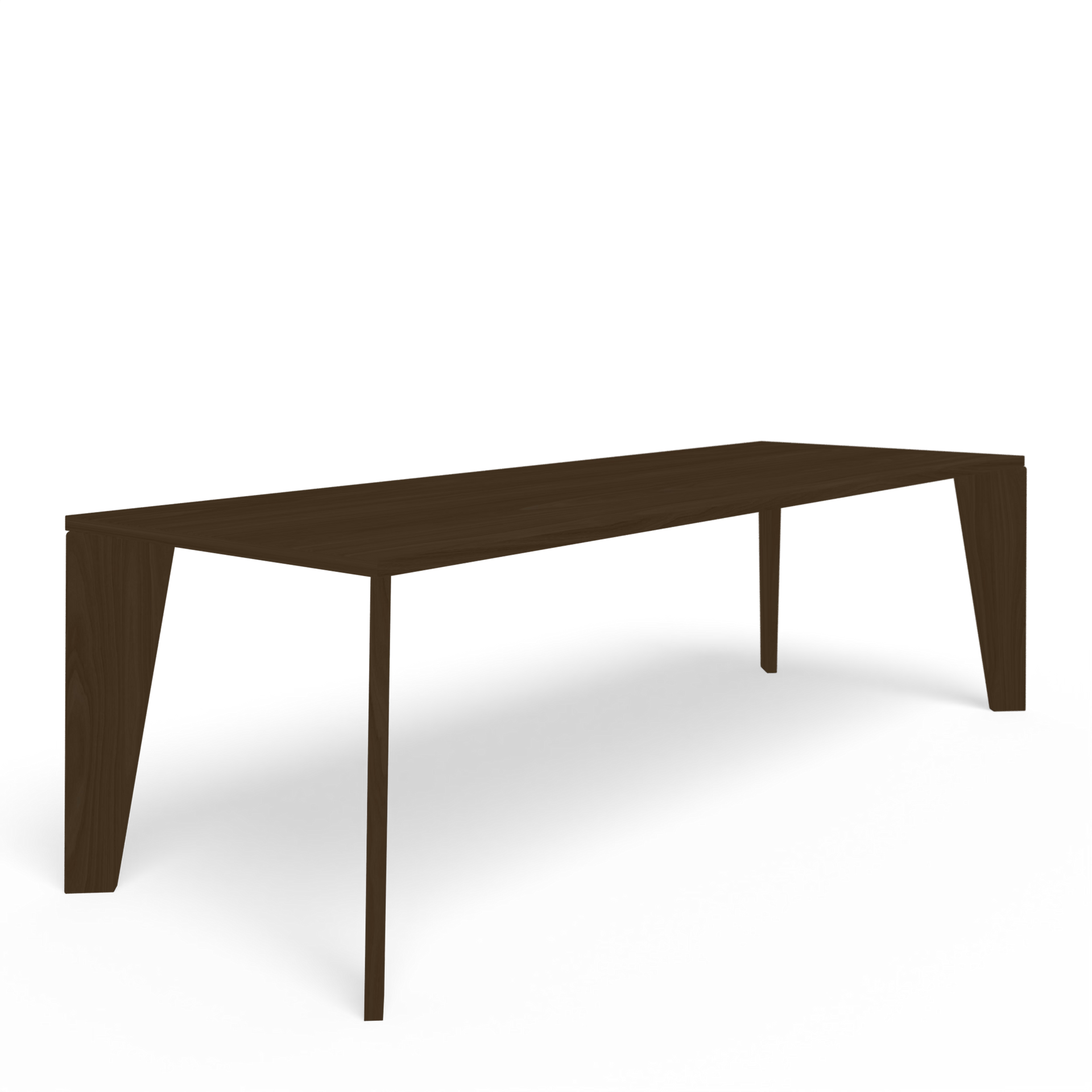 Taper Rectangular Oak Smoked Stain Dining Table