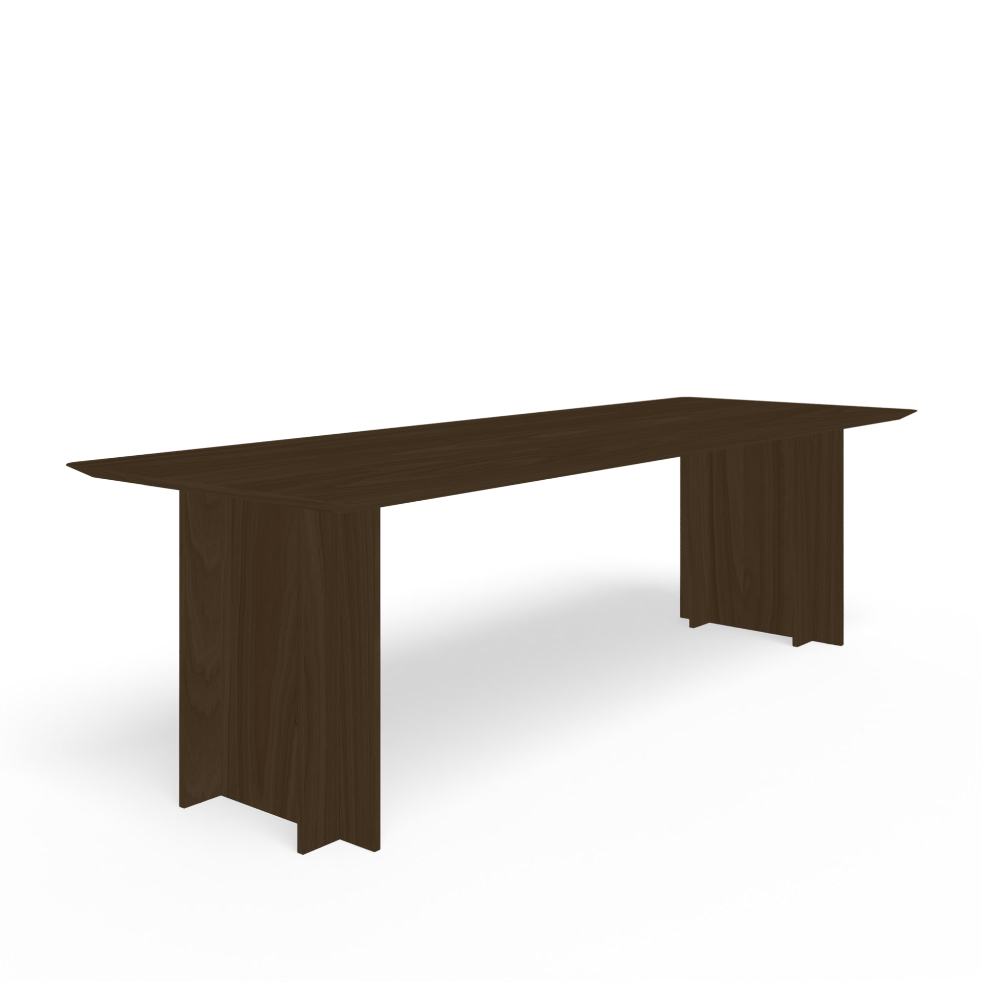 Rectangular Oak Smoked Stain Dining Table