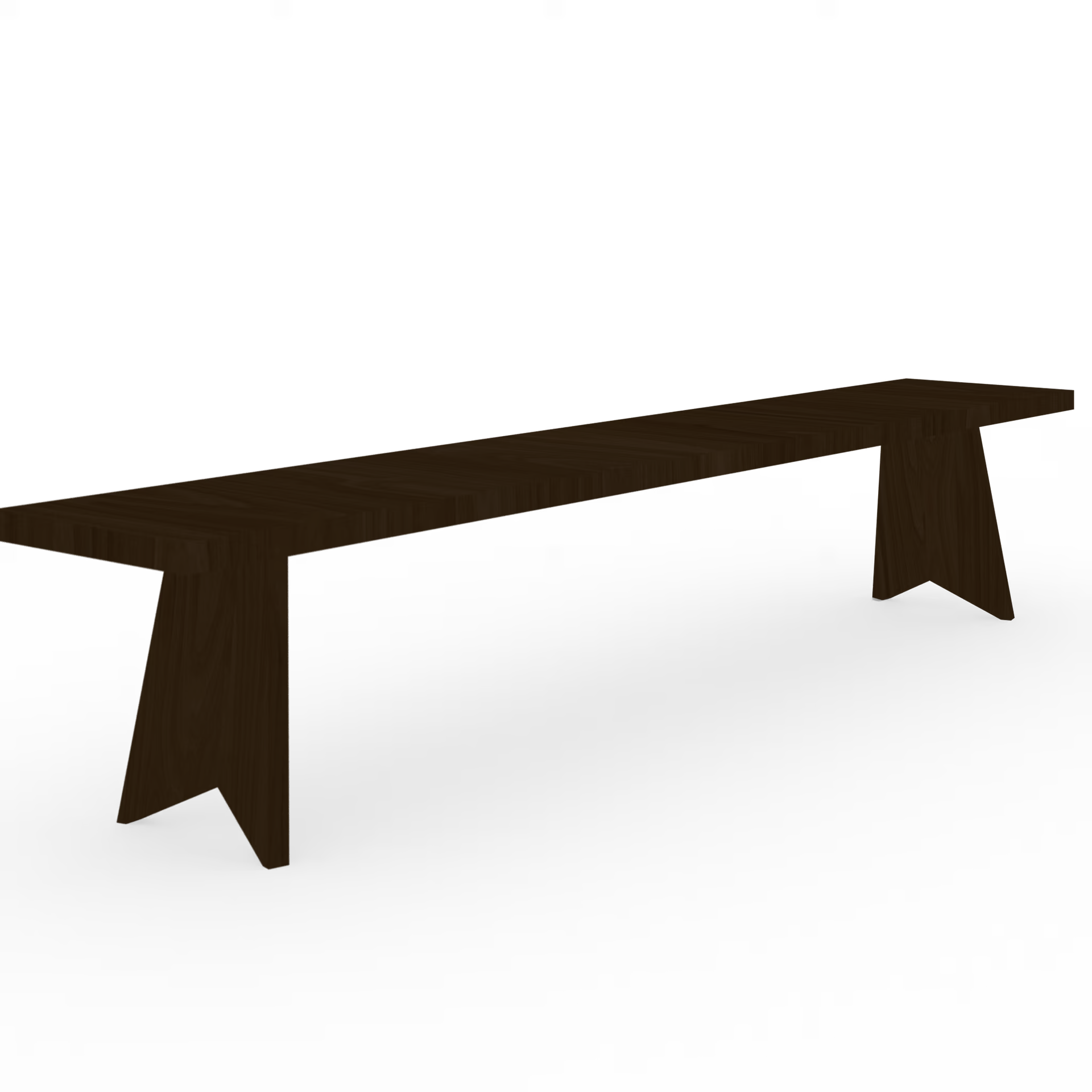 Butterfly Wood Dining Bench Smoked Oak Stain 180cm
