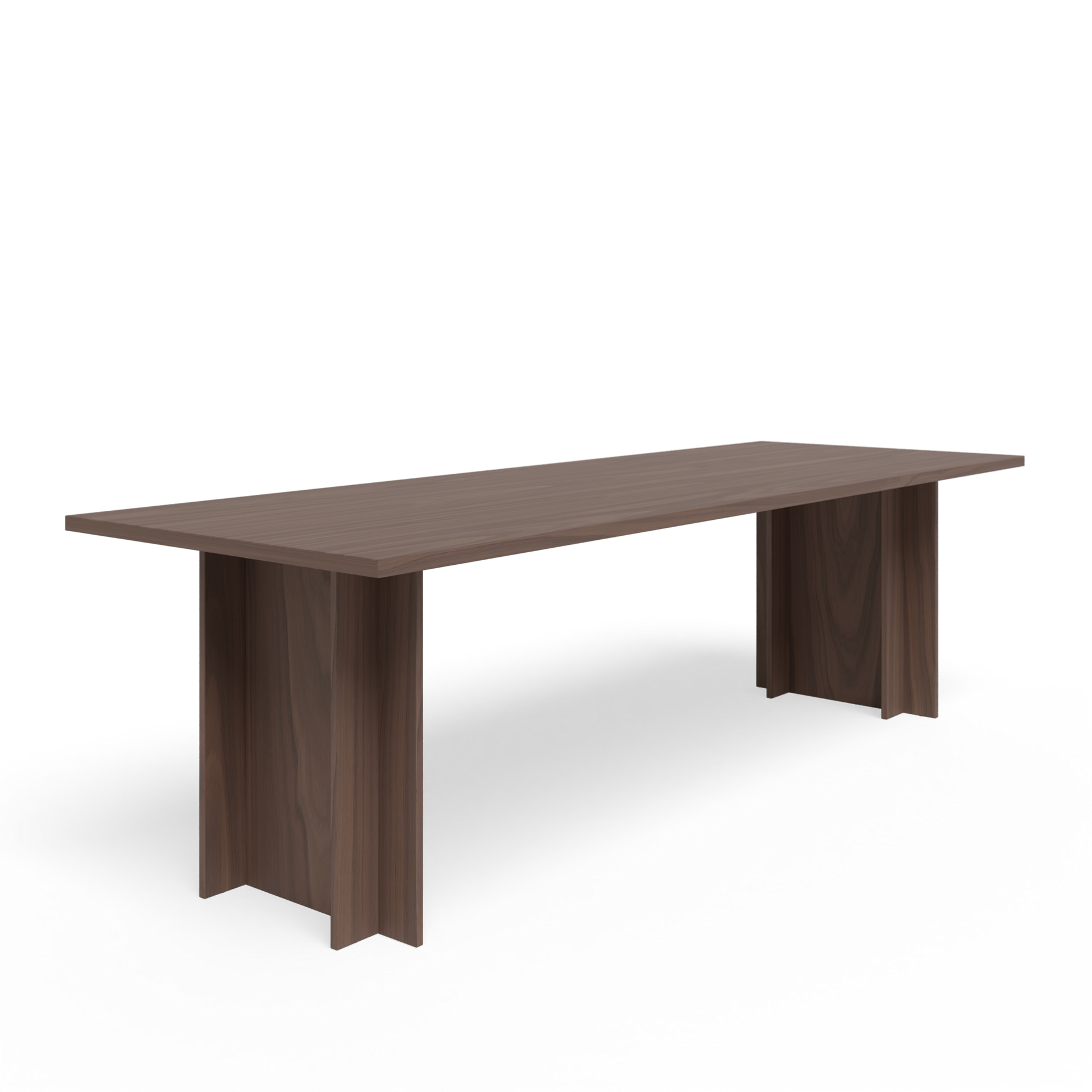 Column Rectangular Walnut natural lacquer dining table