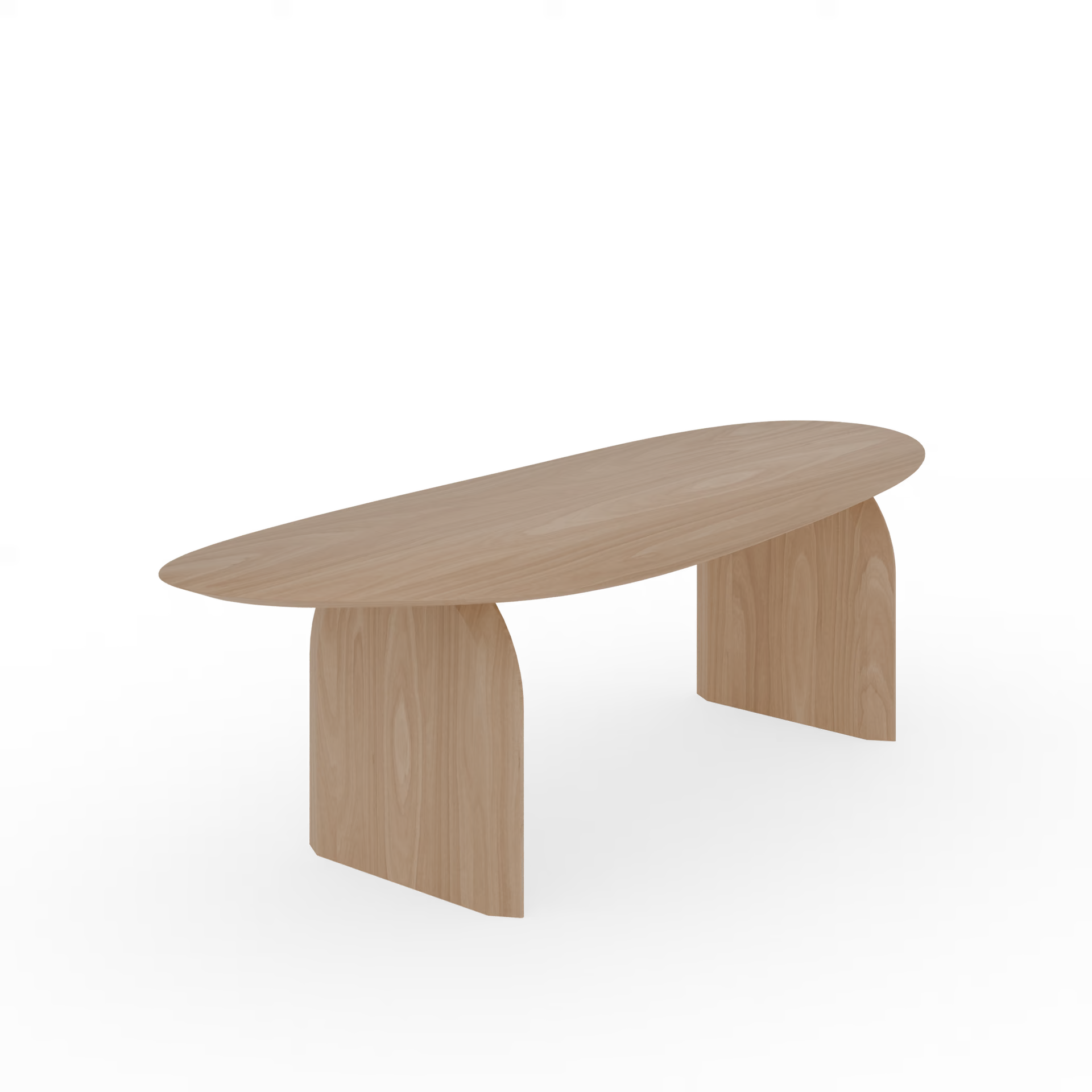 Slot Blob Oak hardwax oil natural light dining table