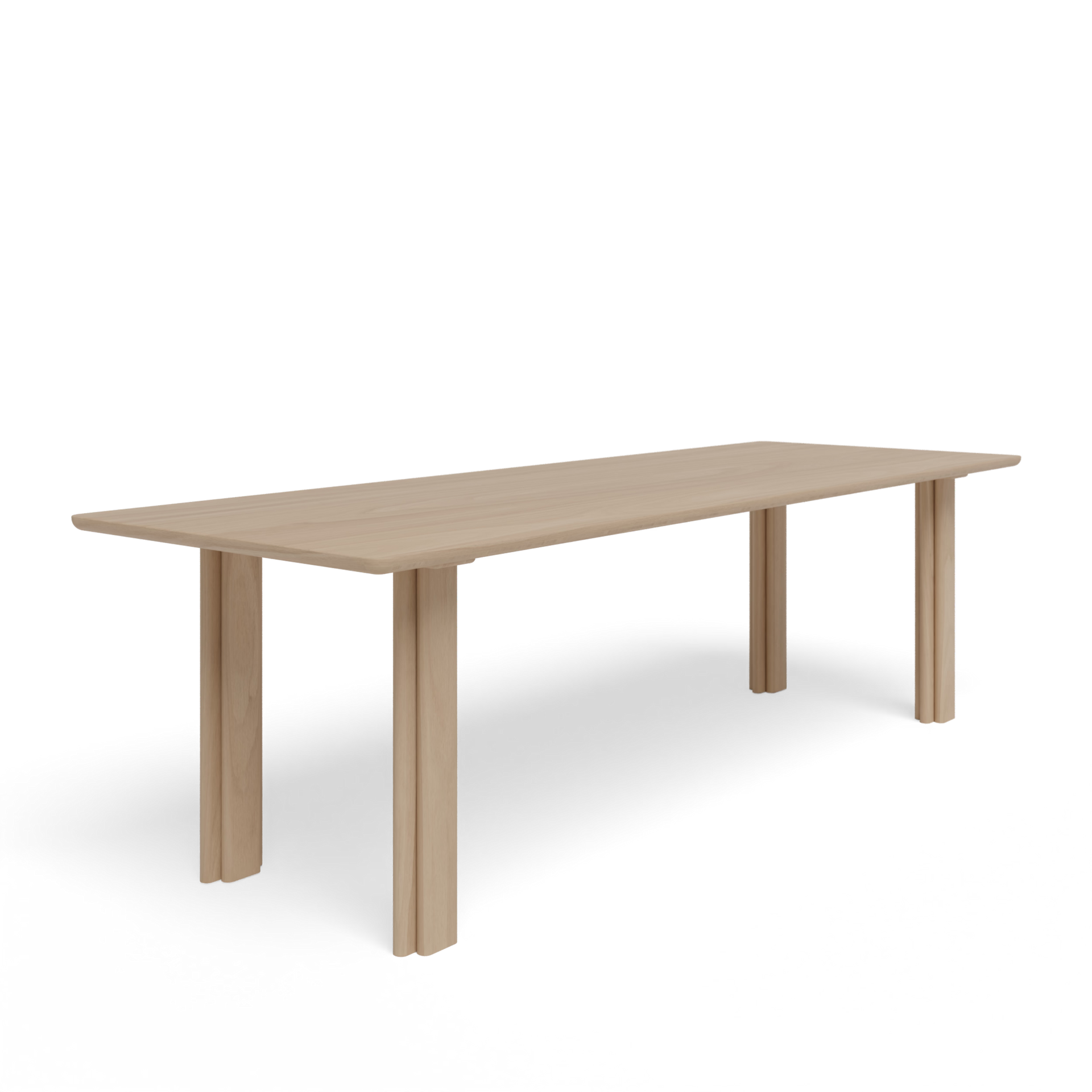 Solid Oak Rectangular hardwax oil natural light dining table