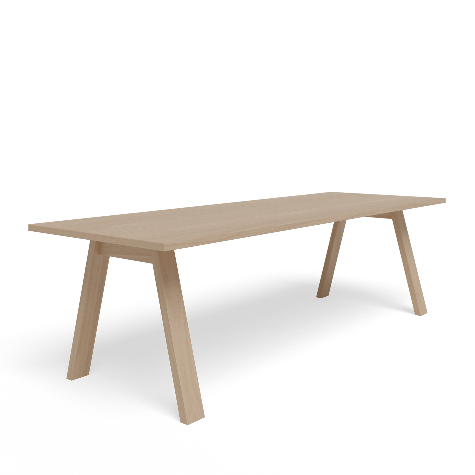 Legno Rectangular Oak hardwax oil natural light dining table