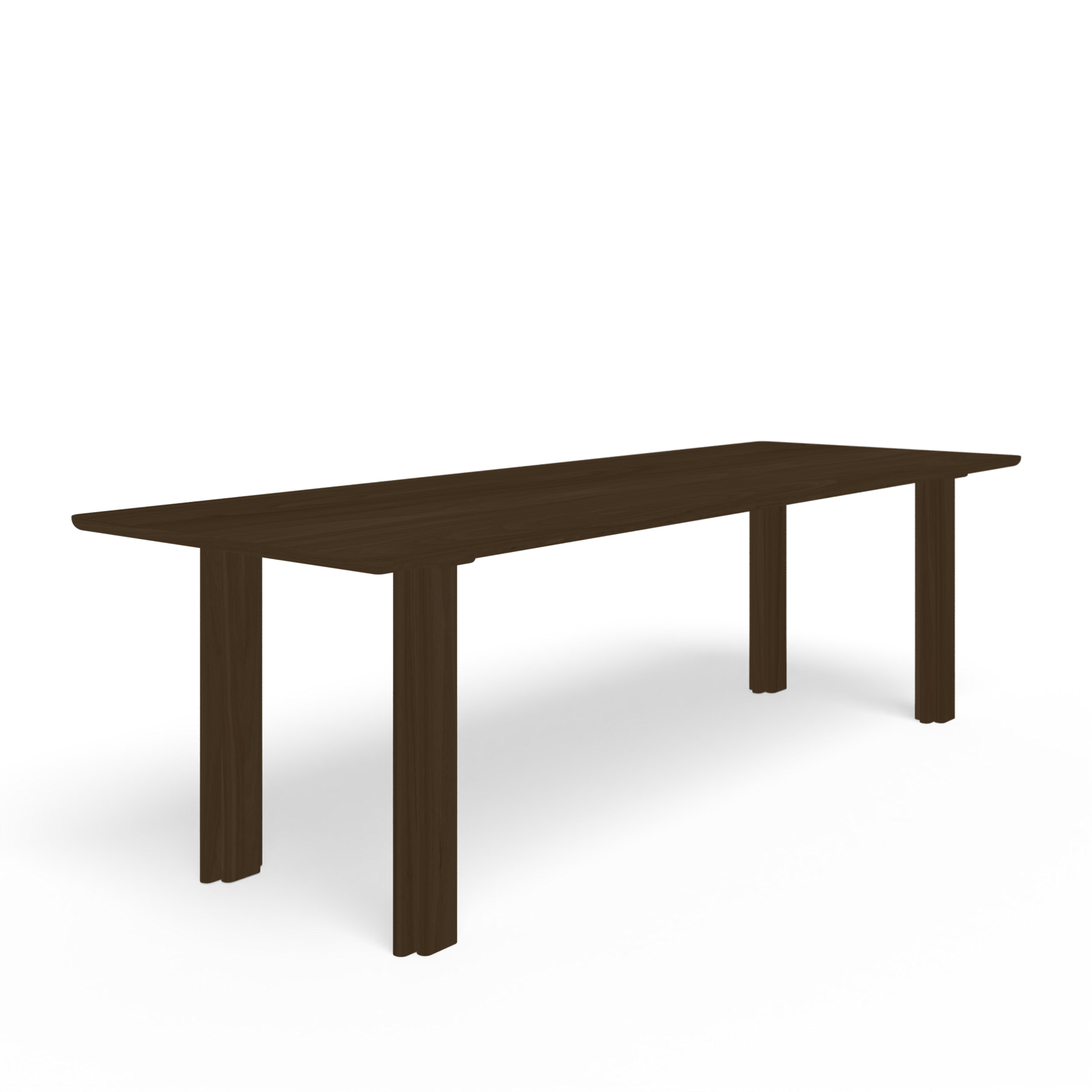 Solid Rectangular Oak smoked stain dining table