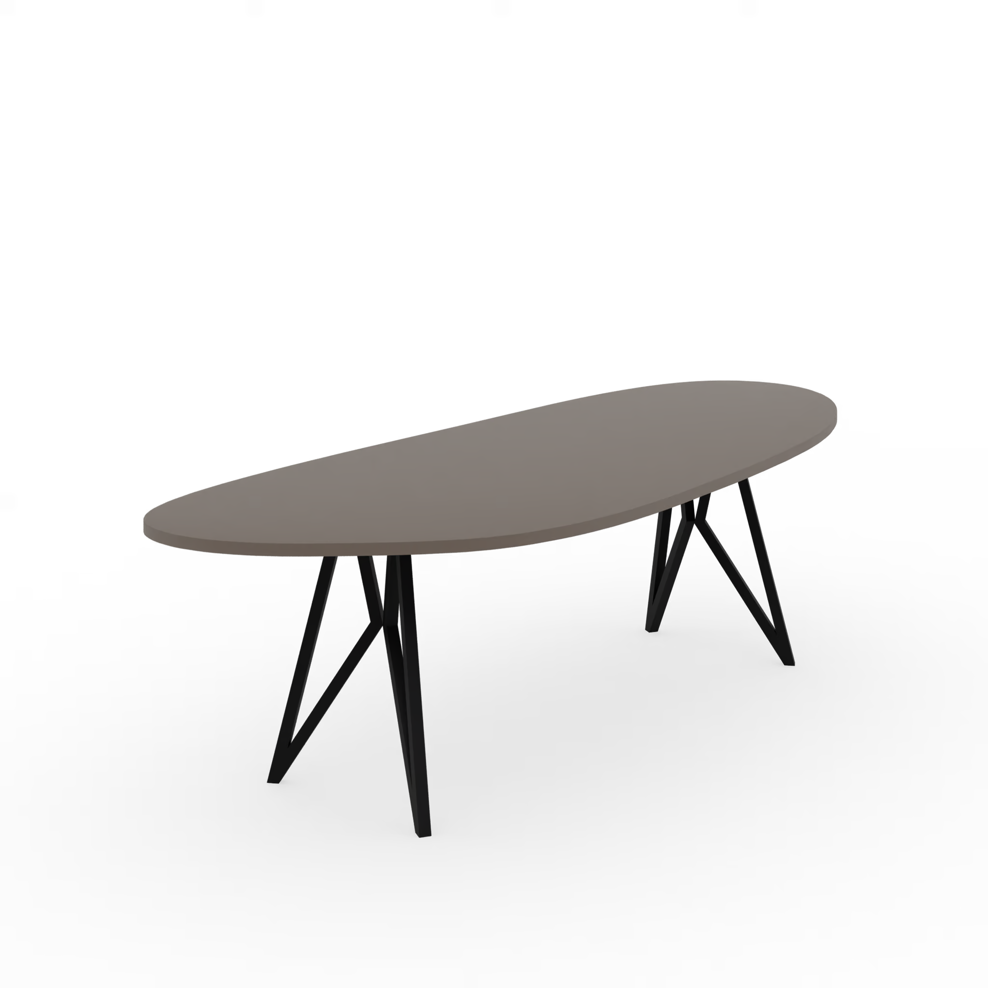 Butterfly Blob HPL Fenix Castoro Ottawa Steel black powder coating dining table