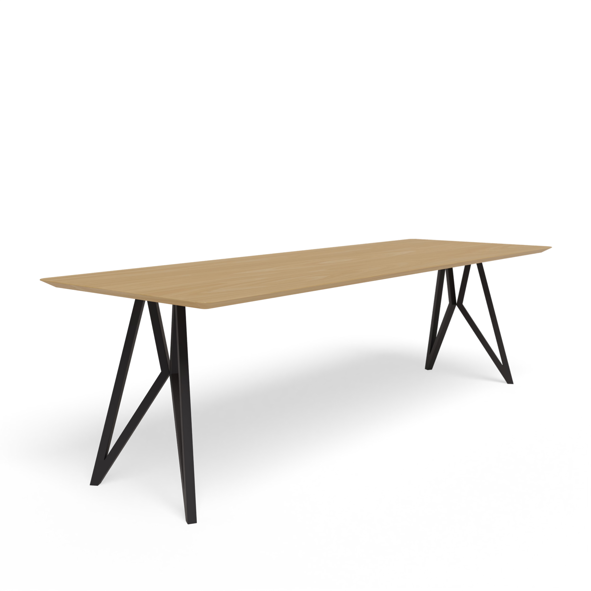 Butterfly Rectangular Oak hardwax oil natural Steel black powder-coated dining table