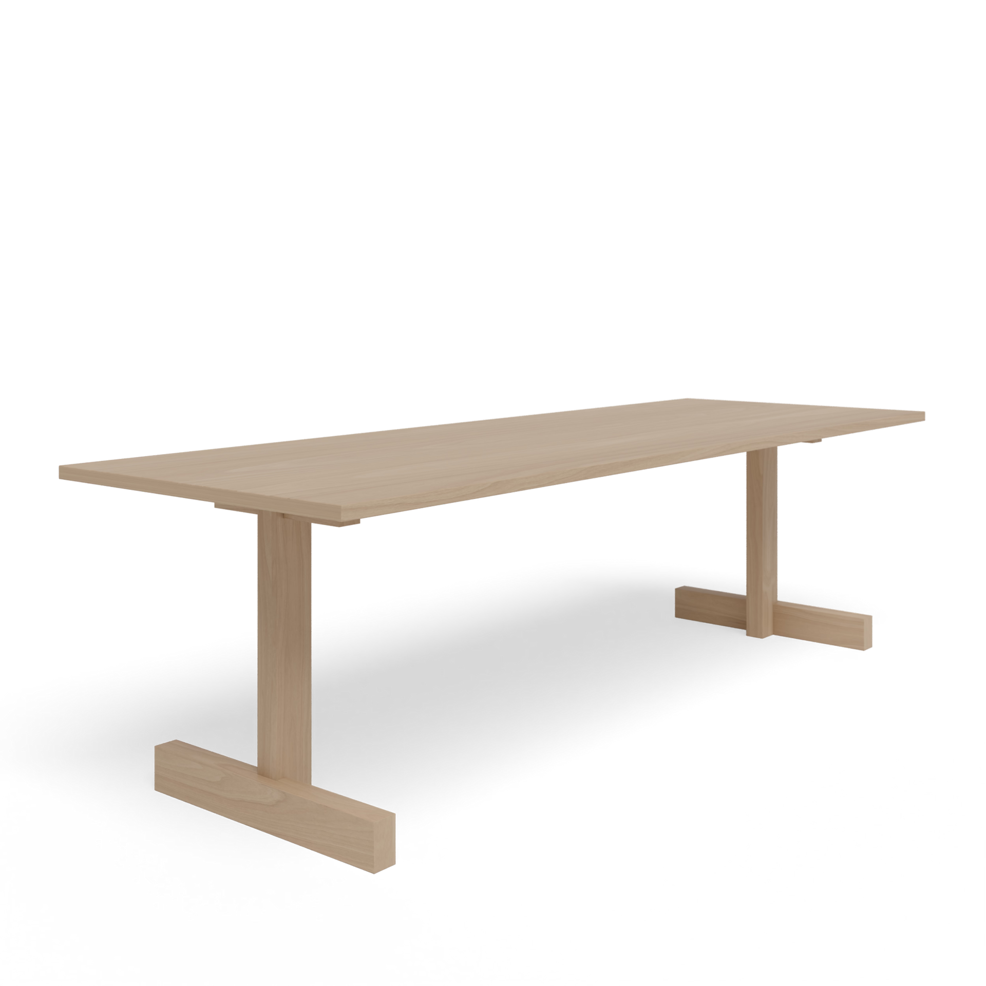 Base Rectangular Oak hardwax oil natural dining table