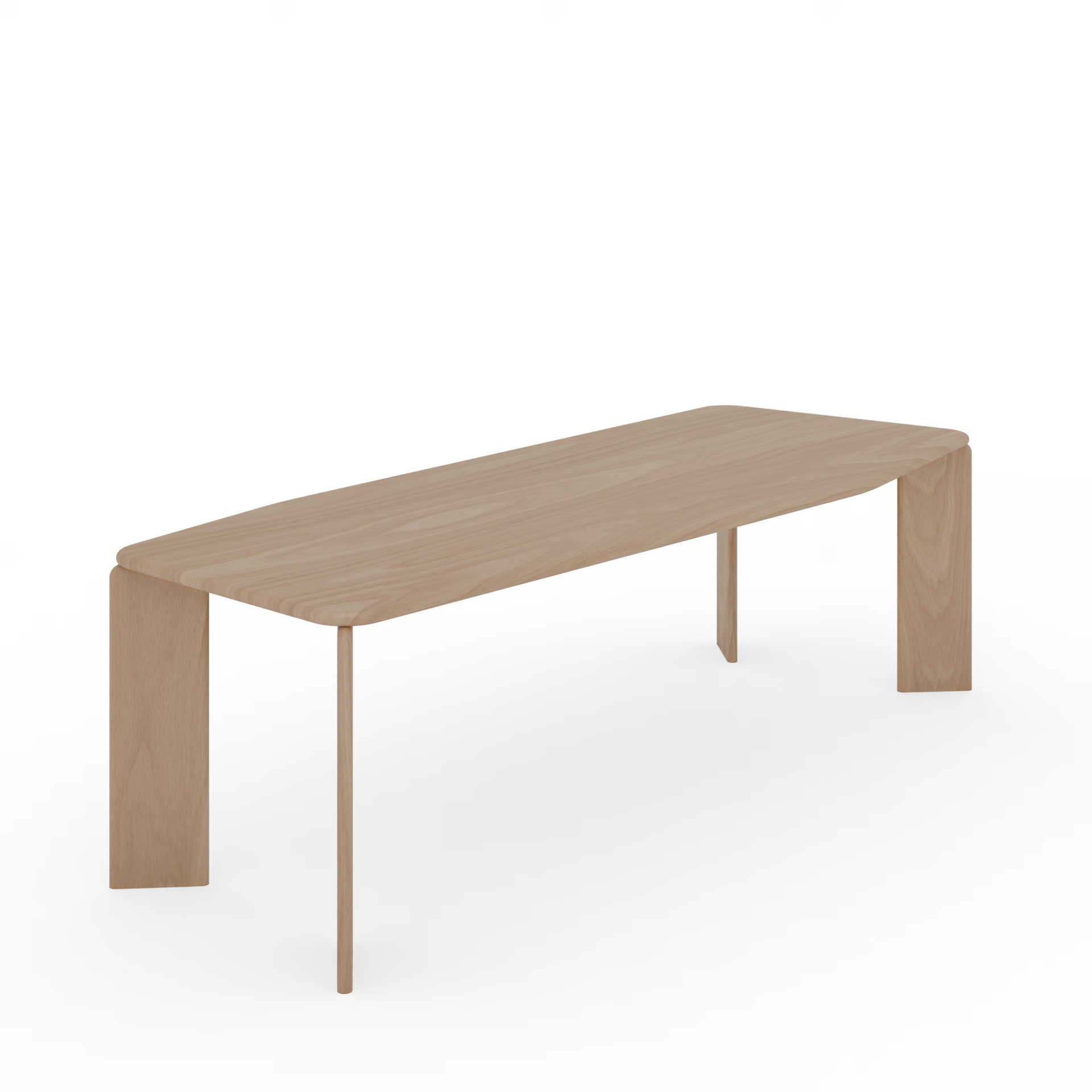 Soft Paper Oak hardwax oil natural light dining table