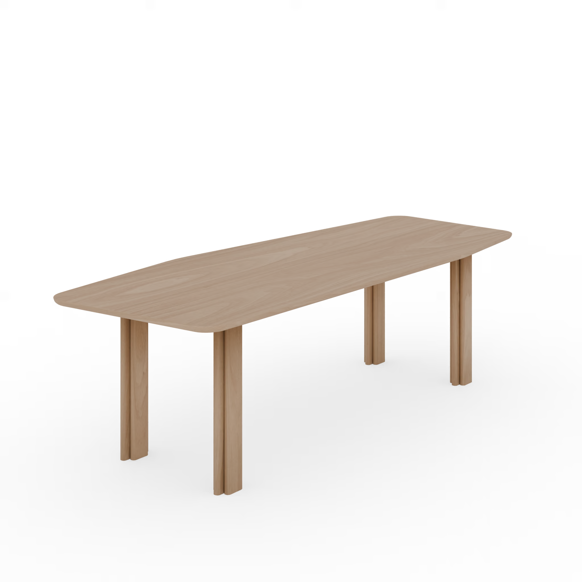 Paste Paper Oak hardwax oil natural light dining table