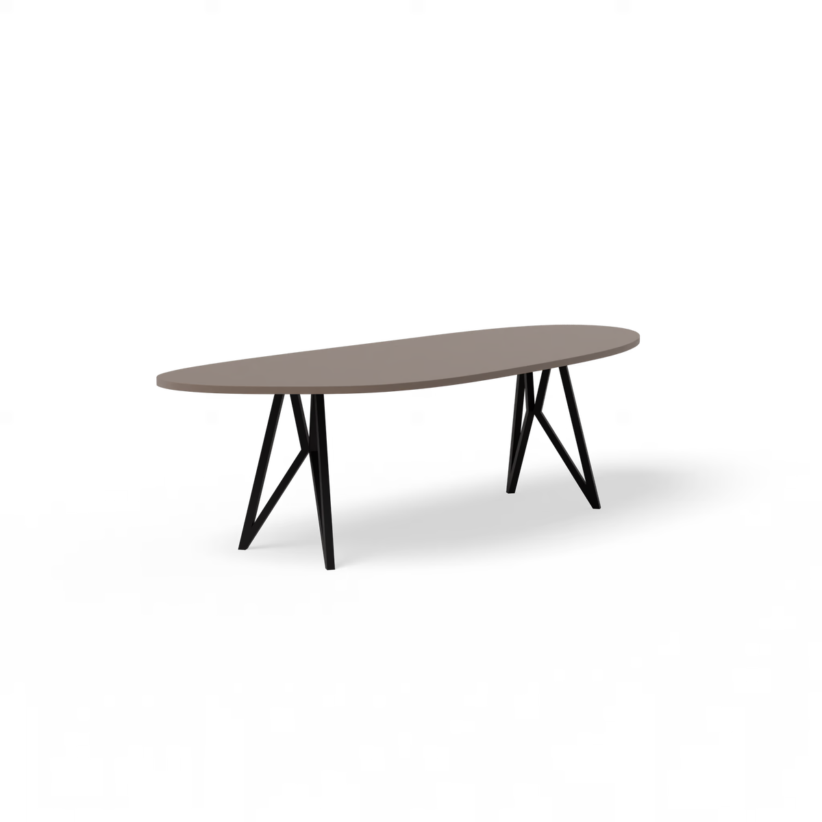 Butterfly tafel zwart, HPL bruin Blob
