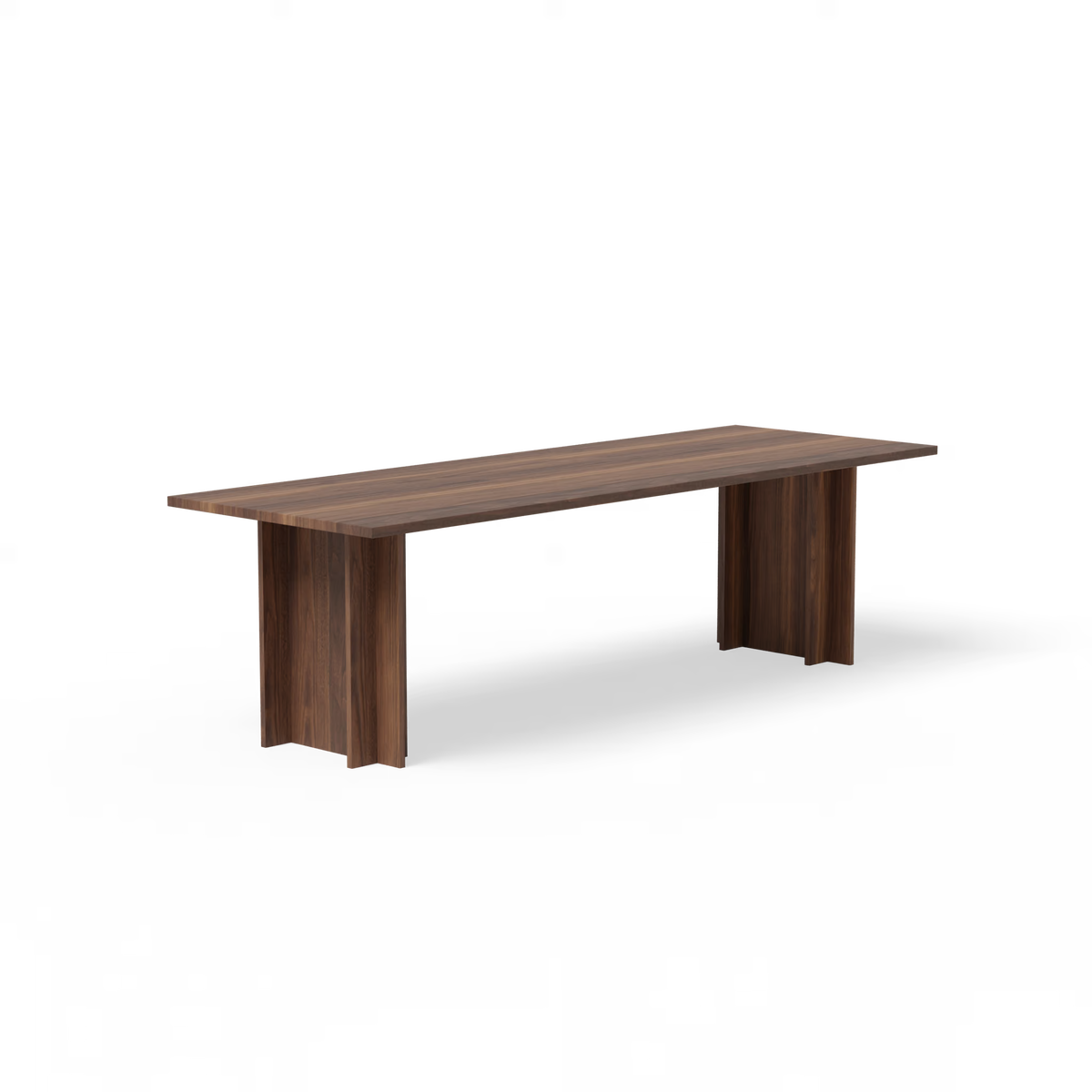 Column tafel walnoot, rechthoekig