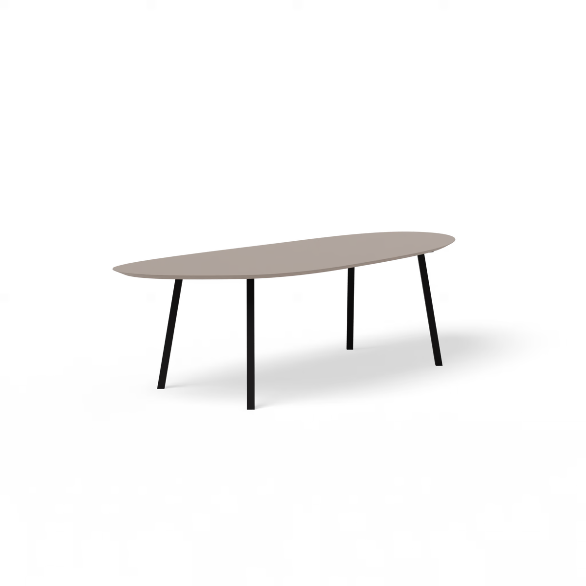 New Classic table black, HPL beige Blob