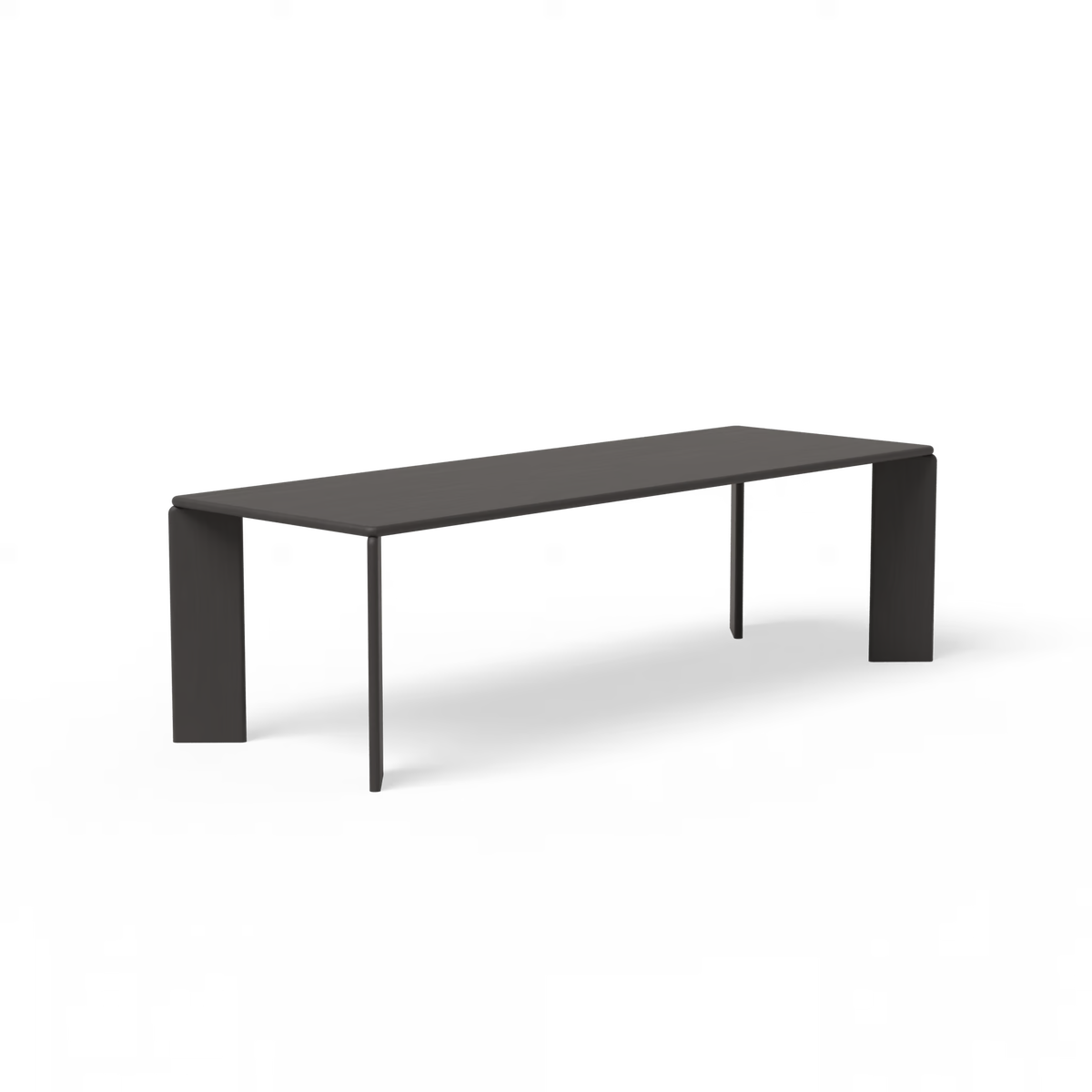 Soft tafel eiken zwart, rechthoekig